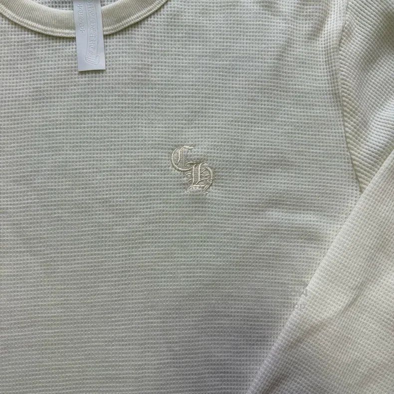 Chrome Hearts CHROME HEARTS Size XL Waffle White Long Sleeve T-shirt Size US XL / EU 56 / 4 - 2 Thumbnail