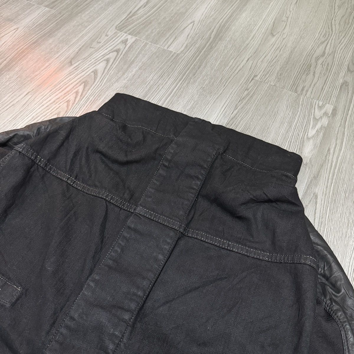 Rick Owens Rick Owens Black Hybrid Leather Slave jacket Size XS / US 0-2 / IT 36-38 - 14 Thumbnail