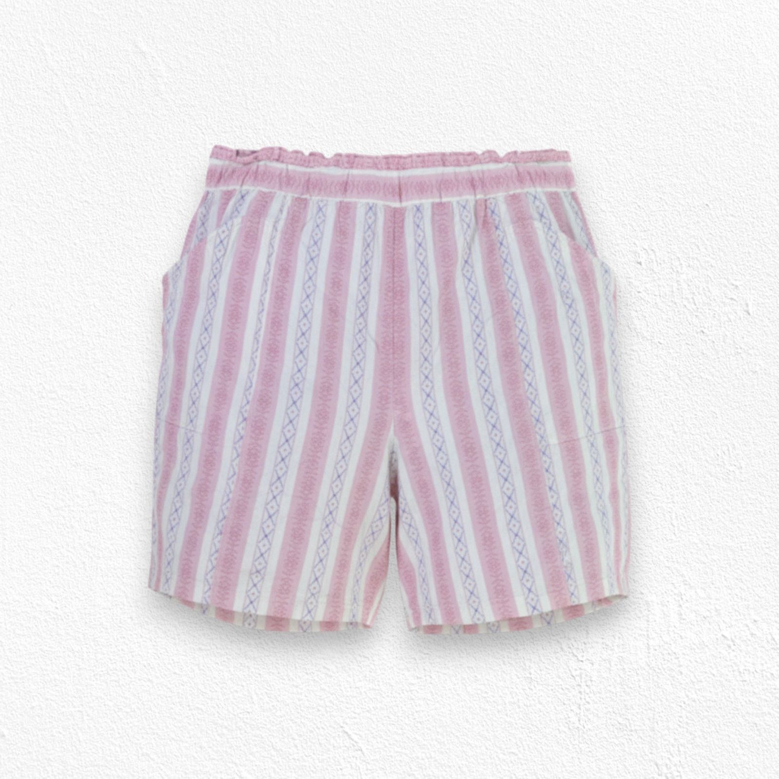 Vintage Vintage Pink White Striped Bermuda Shorts Size 20 Size 42" / US 20 - 1 Thumbnail