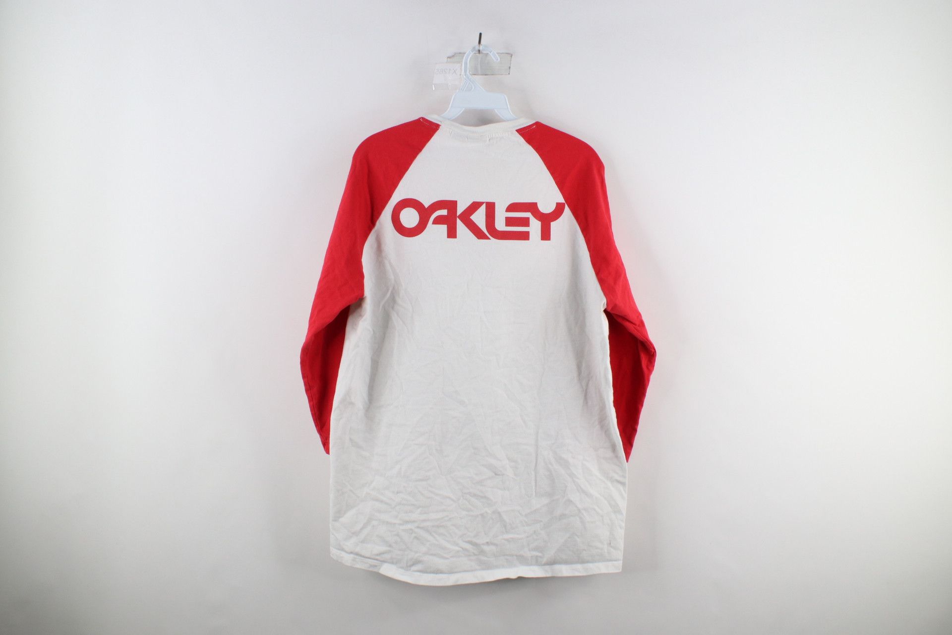 Oakley × Vintage Vintage Oakley Spell Out Box Logo 3/4 Sleeve Raglan T-Shirt Size US XL / EU 56 / 4 - 11 Thumbnail
