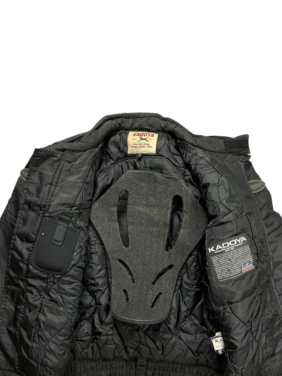Japanese Brand 1990s Kadoya Full Protector Black Horse Power Riding Jacket Size US M / EU 48-50 / 2 - 9 Thumbnail