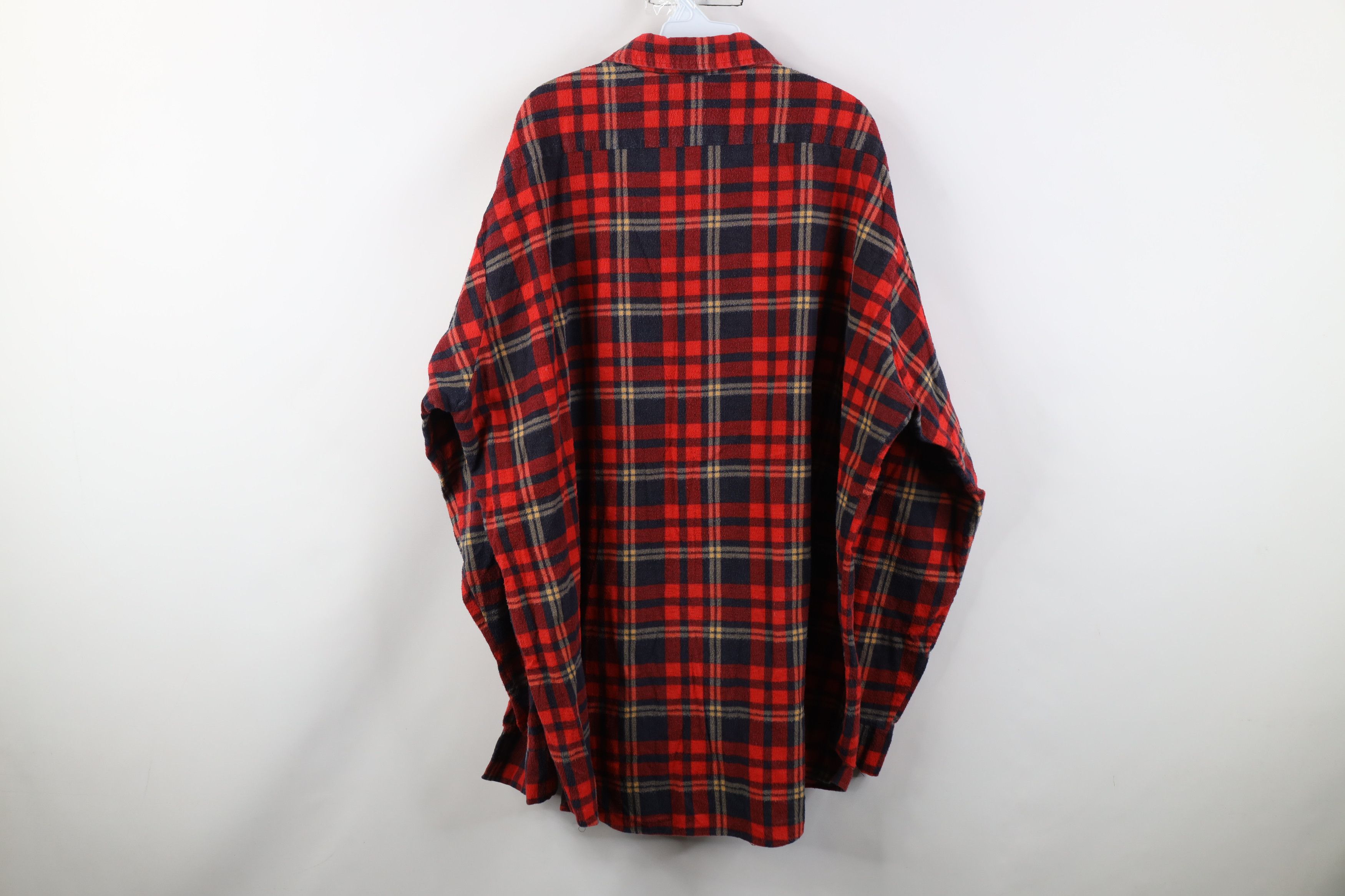 Vintage Vintage 70s Streetwear Collared Button Shirt Red Plaid Size US XXL / EU 58 / 5 - 10 Thumbnail