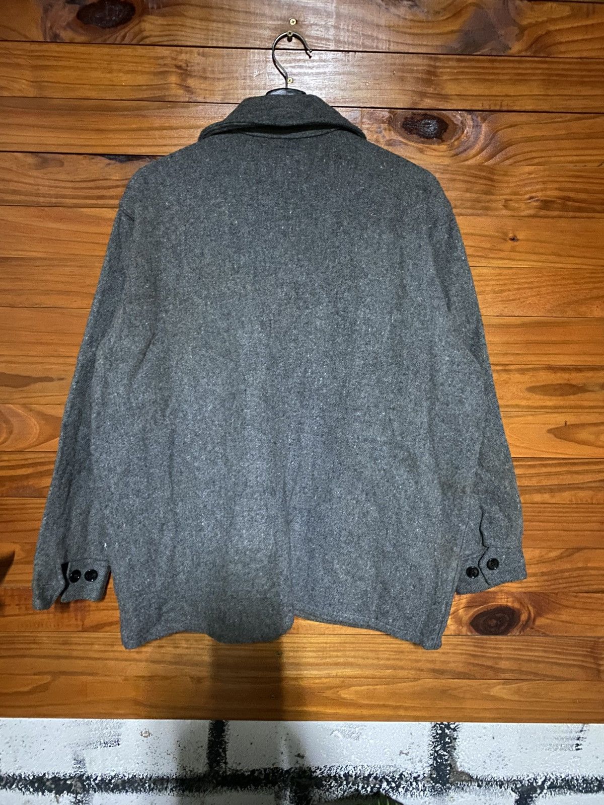 Vintage Vintage Melton Wool Work Jacket Grey Zip-Up Utility Jacket Size US M / EU 48-50 / 2 - 12 Thumbnail