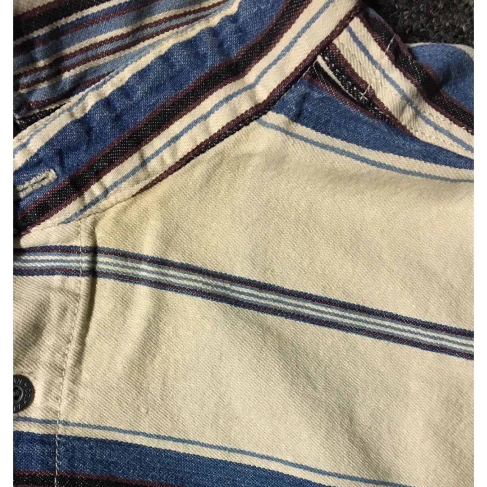 Gotcha VINTAGE 90s Striped Faded Button-Up Shirt L Beige Surf Skate Grunge All Over Print OPS Ocean Pacific Vaporwave 70s 80s Retro Beach Mens Size US L / EU 52-54 / 3 - 5 Thumbnail