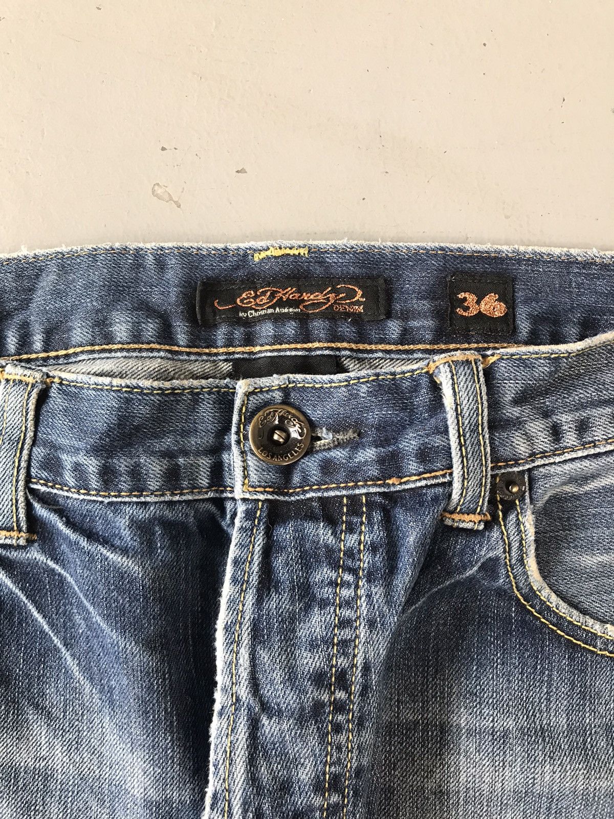 Ed Hardy × Vintage Ed Hardy Spell Out Denim Size US 36 / EU 52 - 9 Thumbnail