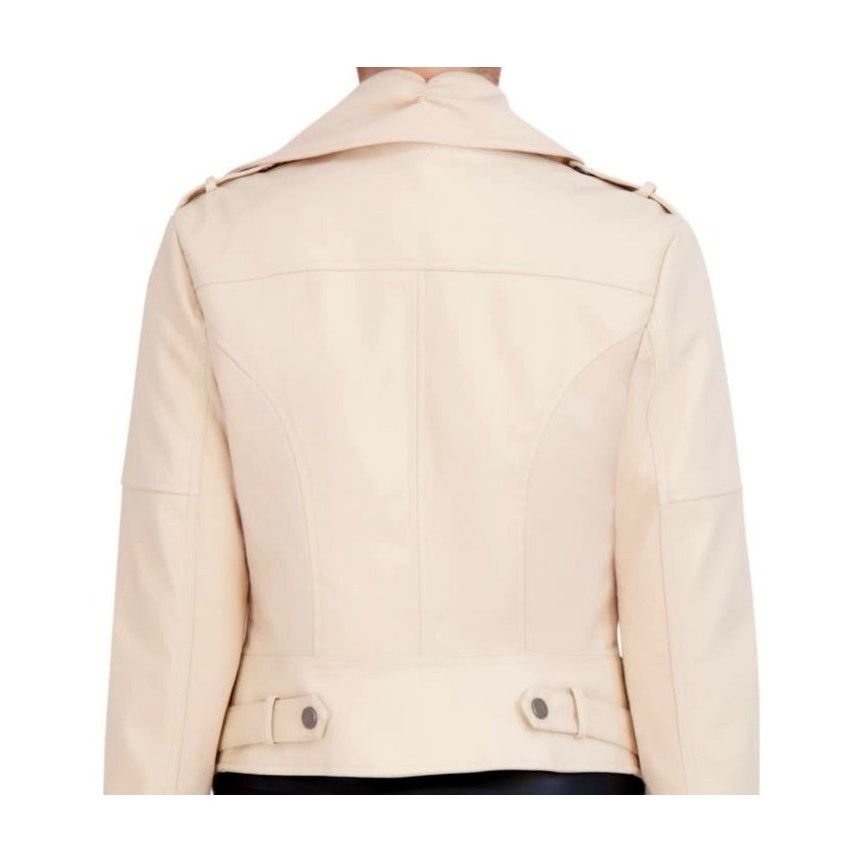 Other Ookie & Lala Faux Leather Mix Quilt Drape Jacket - Stone - L Size L / US 10 / IT 46 - 4 Thumbnail