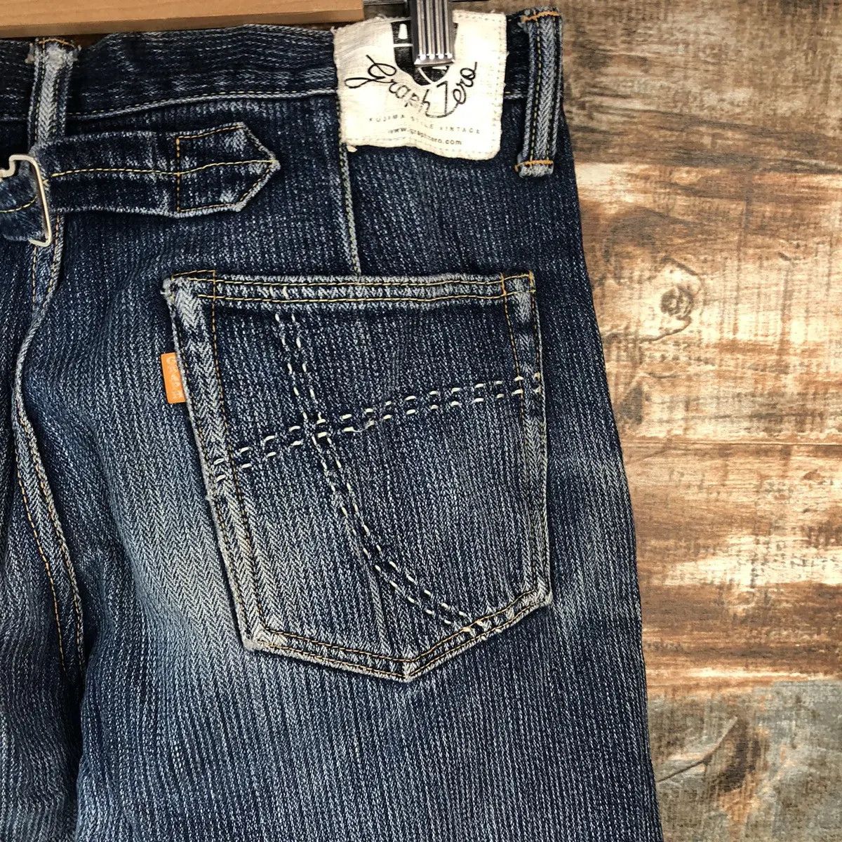 Edition Japan DL Graph Zero Denimio Distressed selvedge Denim Pants #A2073 Size US 33 - 15 Thumbnail