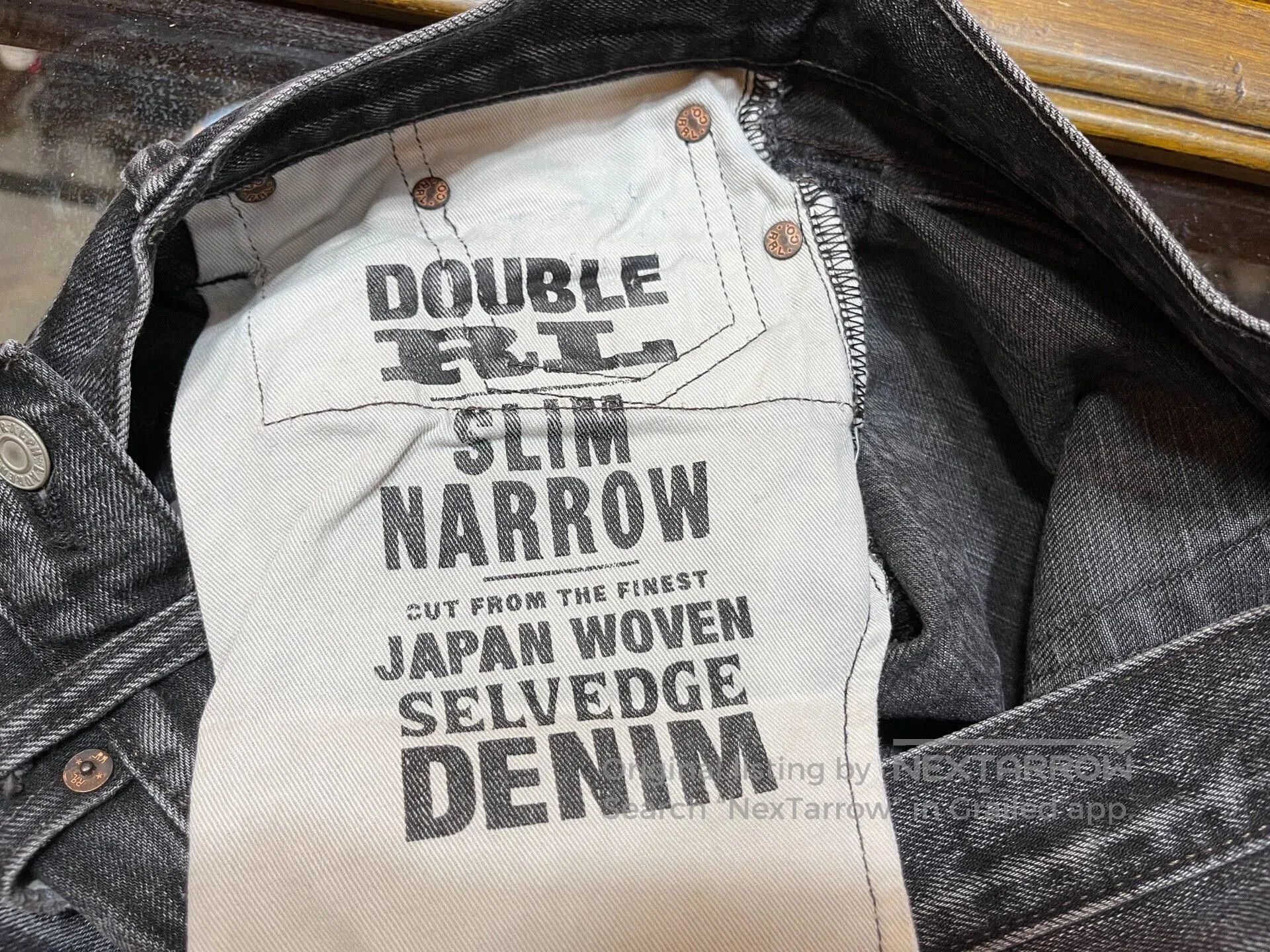 RRL Ralph Lauren double rl black denim jeans 30x30. Size US 30 / EU 46 - 6 Thumbnail