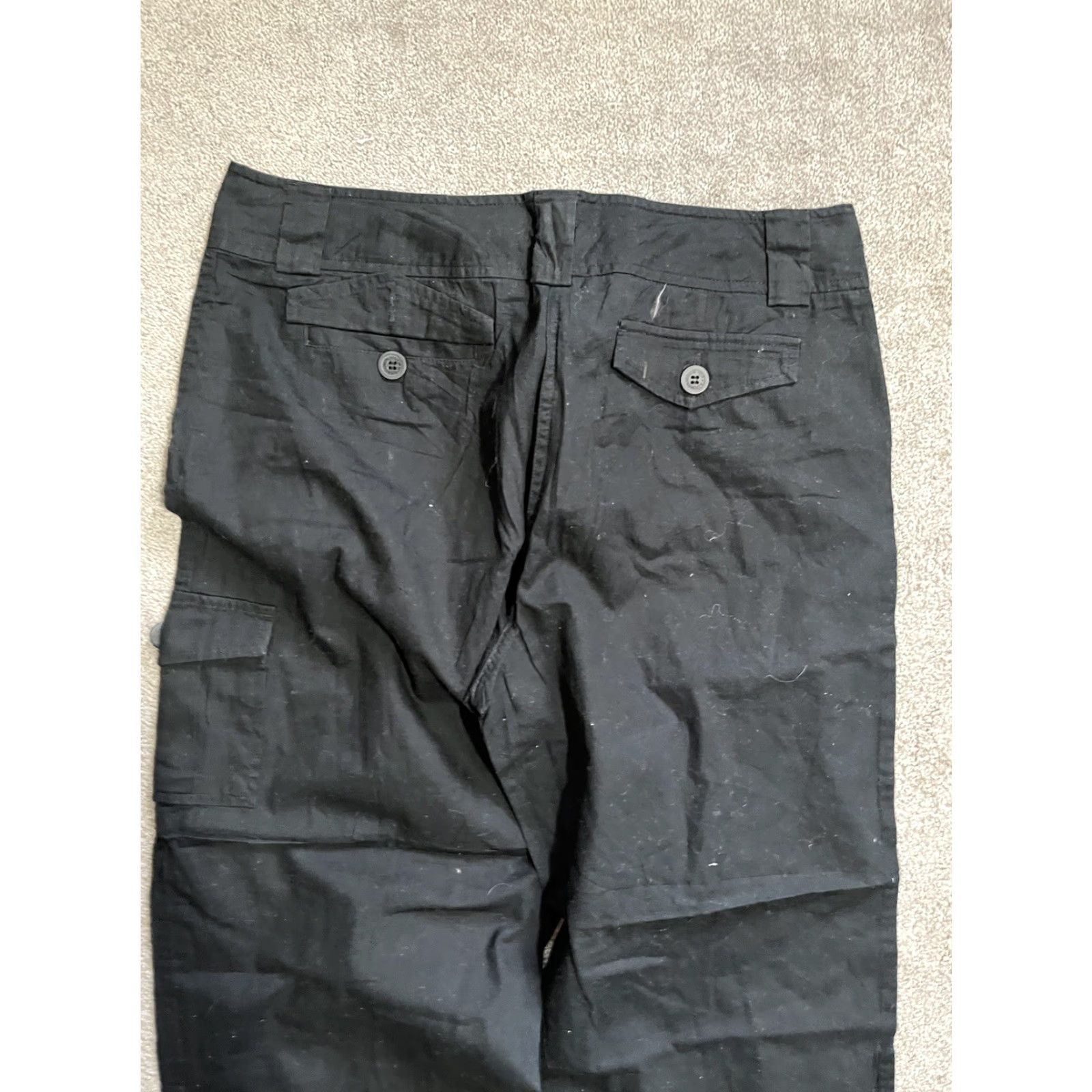 Vintage New York & Company Pants Cargo Pants Womens 12 Black Cotton Size 34" / US 12 / IT 48 - 4 Thumbnail