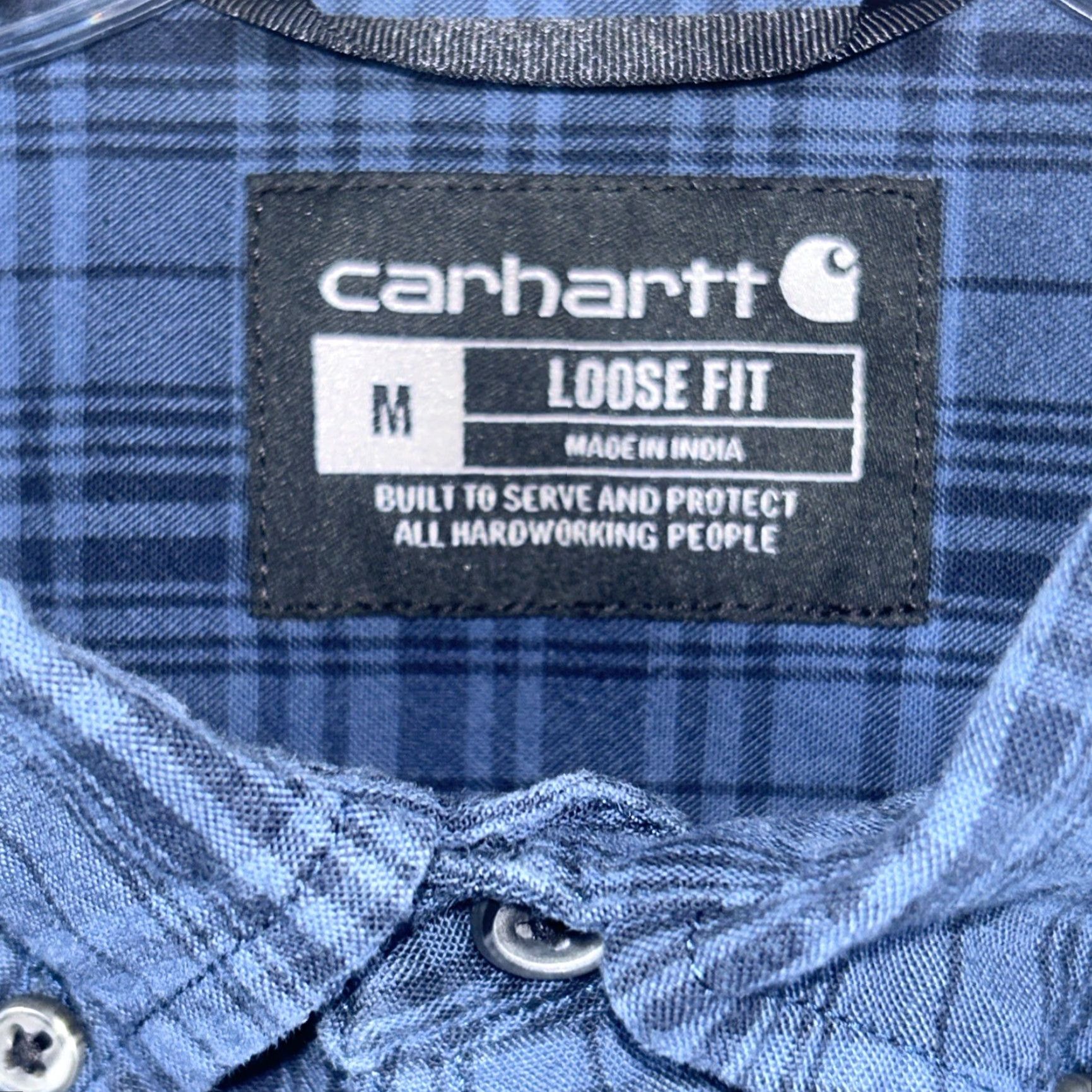 Carhartt Carhartt Shirt Mens M Blue Plaid Relaxed Fit Long Sleeve Button-Down Collared Shirt Size US M / EU 48-50 / 2 - 3 Thumbnail