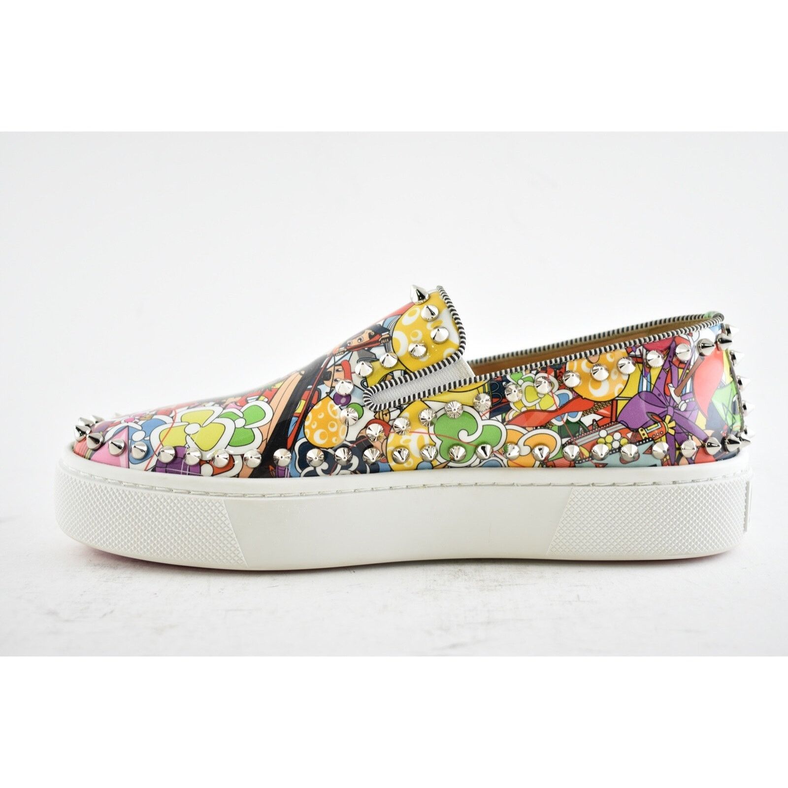 Christian Louboutin Super Pik Boat Flat Patent Loubi Low Top Slip On Sneaker 36 Size US 6 / IT 36 - 8 Thumbnail