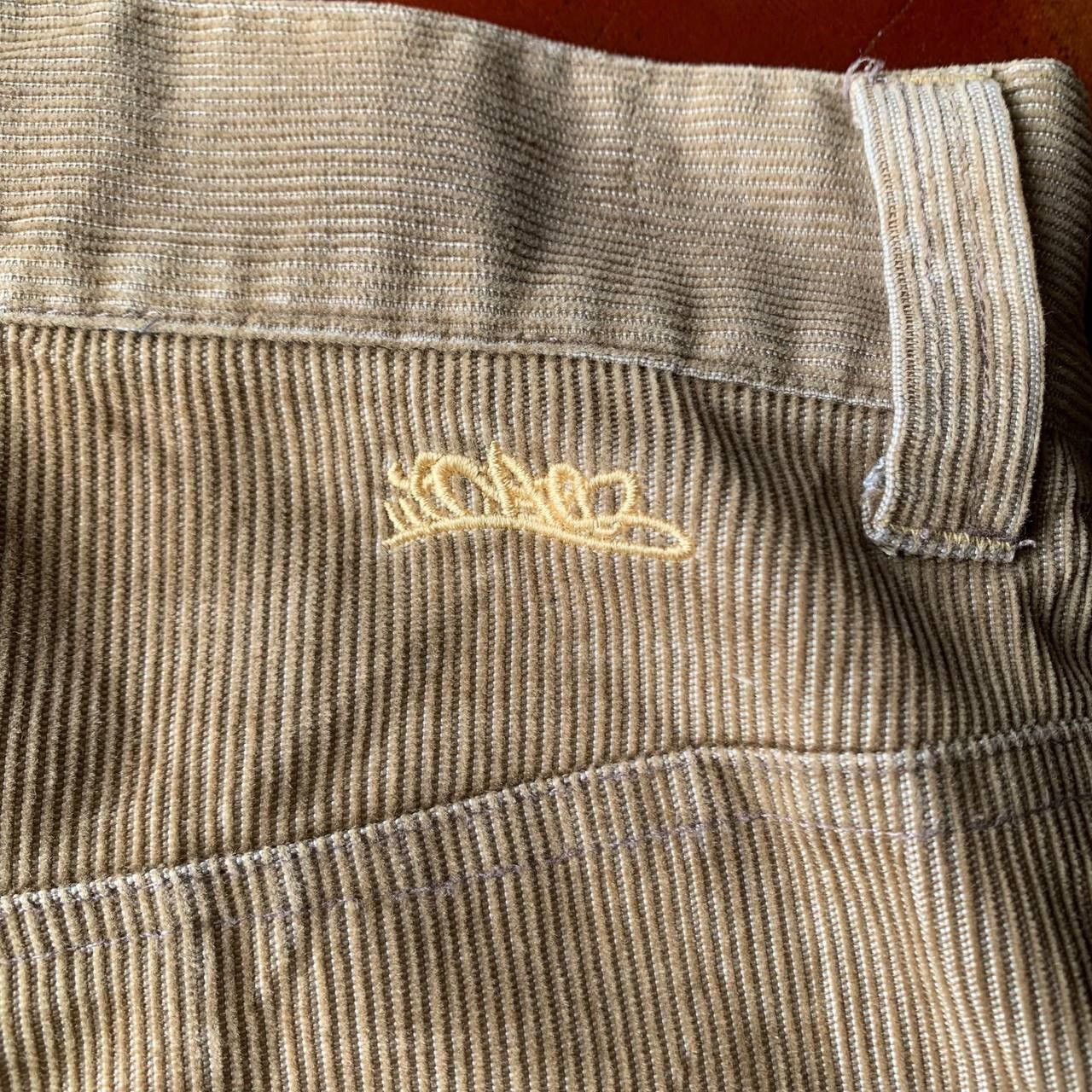 Japanese Brand Octopus Army Corduroy Double Knee Khakis Baggy Pants Size US 35 - 7 Thumbnail