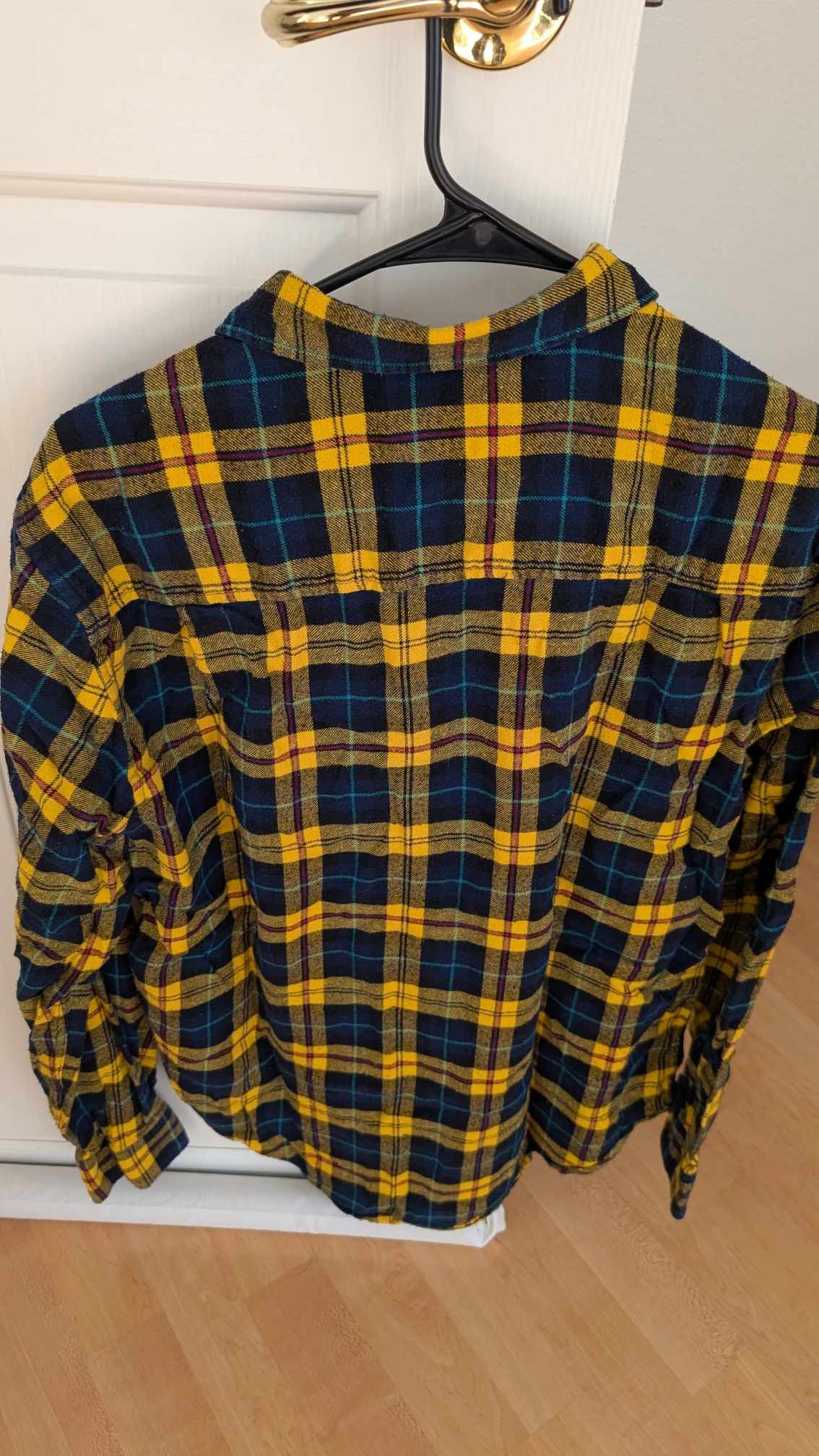 Urban Outfitters Urban Outfitters Small Flannel Shirt Yellow-Green Size US S / EU 44-46 / 1 - 2 Thumbnail