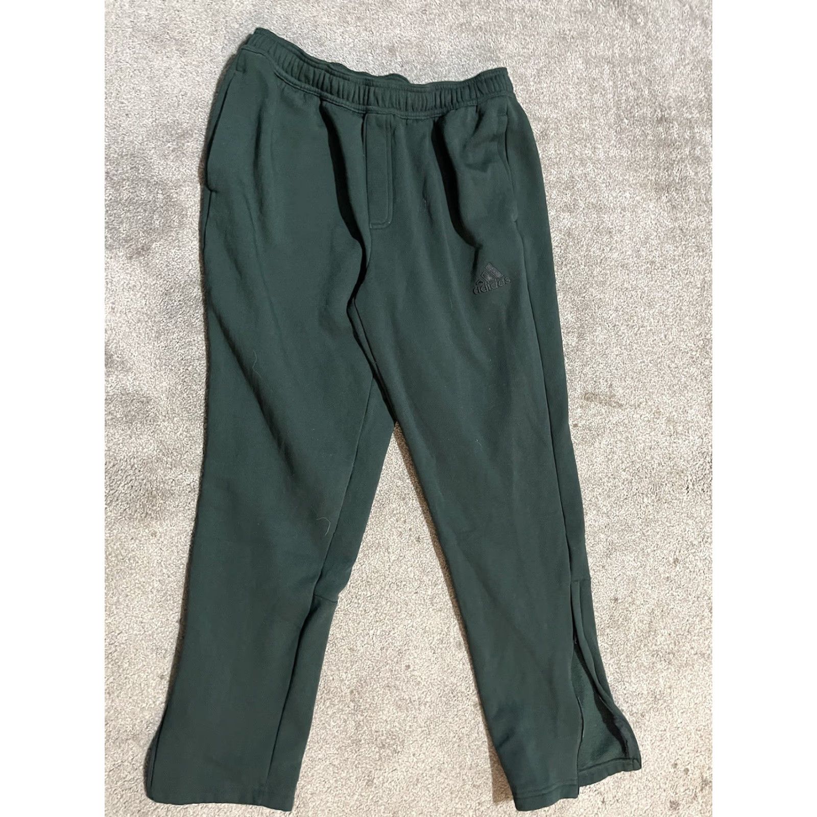 Adidas Adidas Sweatpants Pants Green Logo Athletic Men L fleece Size US 33 - 2 Thumbnail