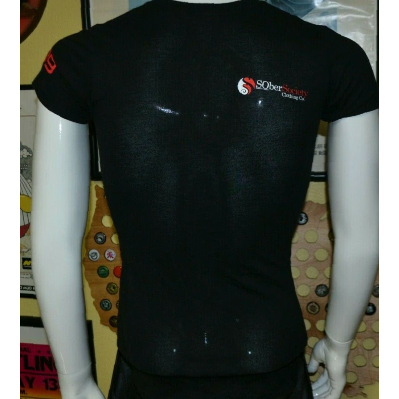 Vintage Womens Sober Society Defy The Label T Shirt Small Nice MI Empowering Recovery Shirt Womens Black Short Sleeve 100% Cotton Graphic Tee Size S / US 4 / IT 40 - 4 Thumbnail