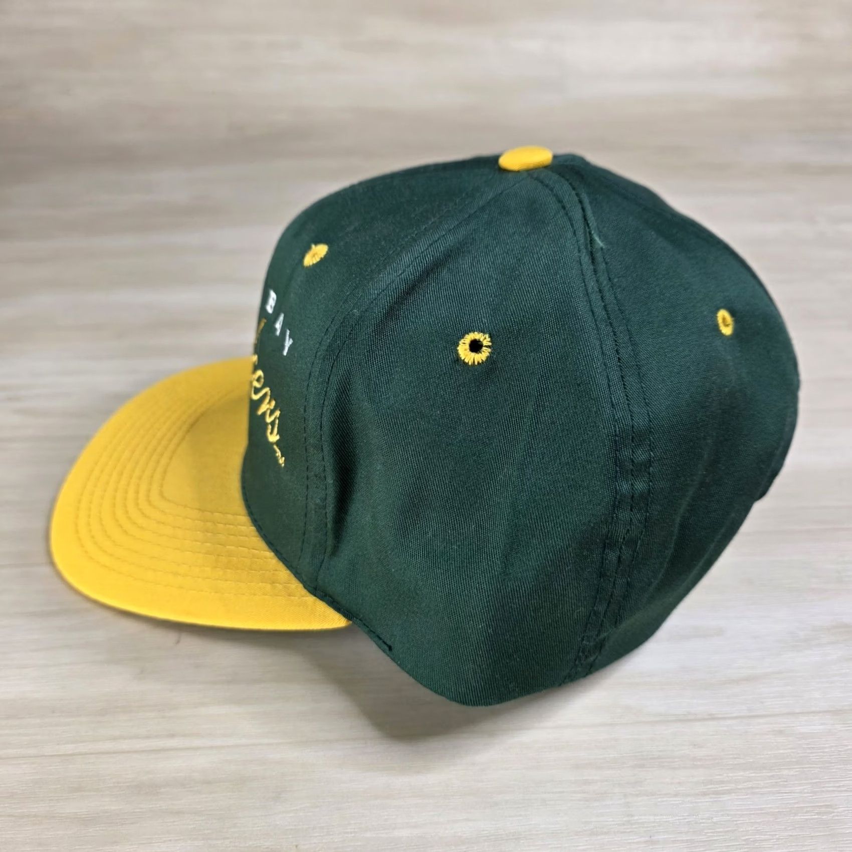 Drew VINTAGE Drew Pearson Green Bay Packers Snapback Hat Script Spell Out Logo One Size Green Mens Casual Football NFL 90s Classic Adjustable Hat Size ONE SIZE - 3 Thumbnail