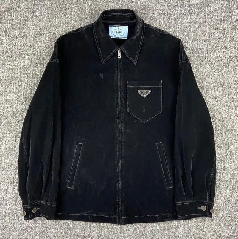 Prada Prada Black Cotton Women's Jacket Size M / US 6-8 / IT 42-44 - 1 Thumbnail