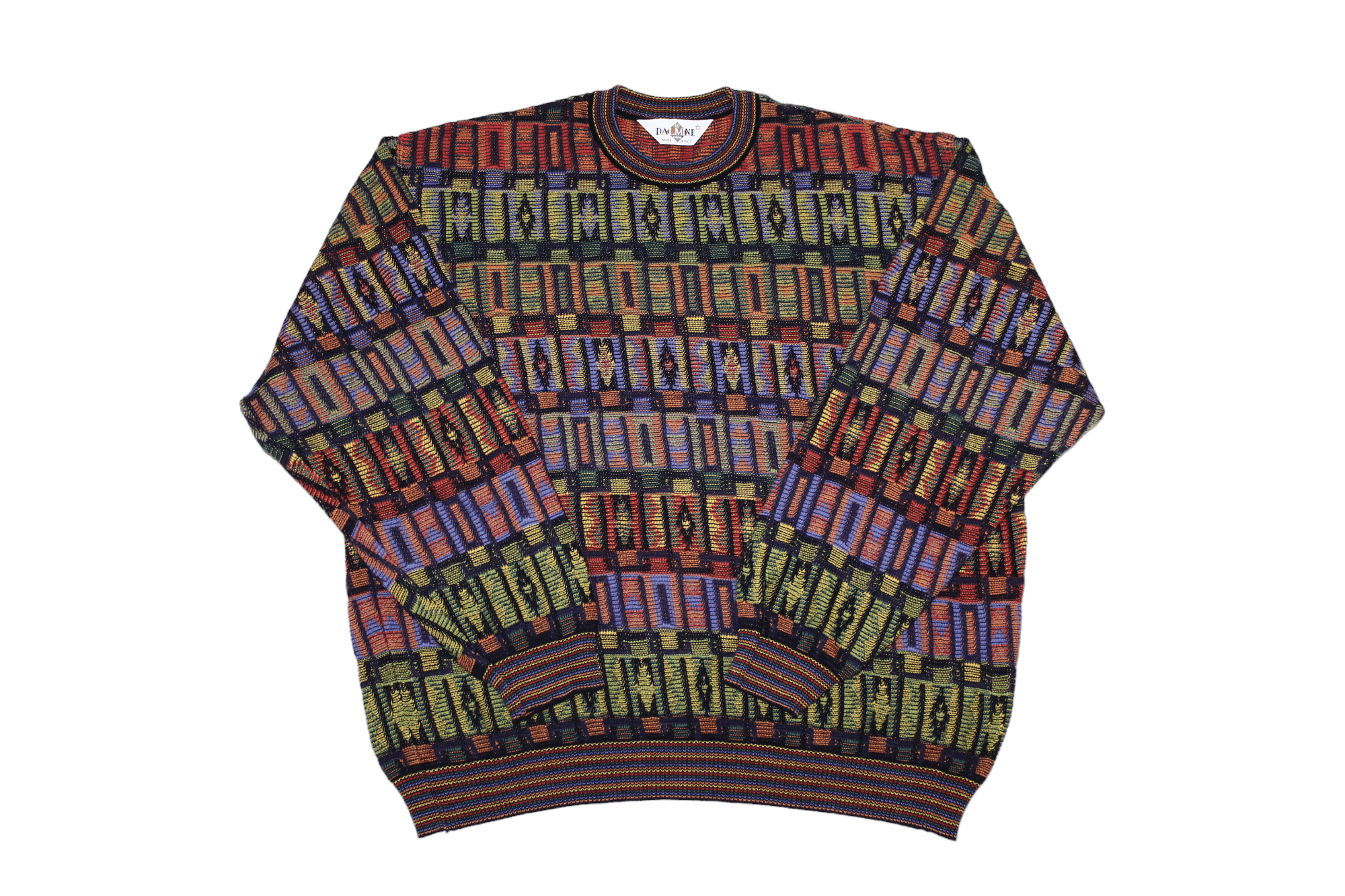 Dalmine VTG Dalmine Uomo Coloured Abstract Pattern Knit Sweater Size US M / EU 48-50 / 2 - 1 Thumbnail