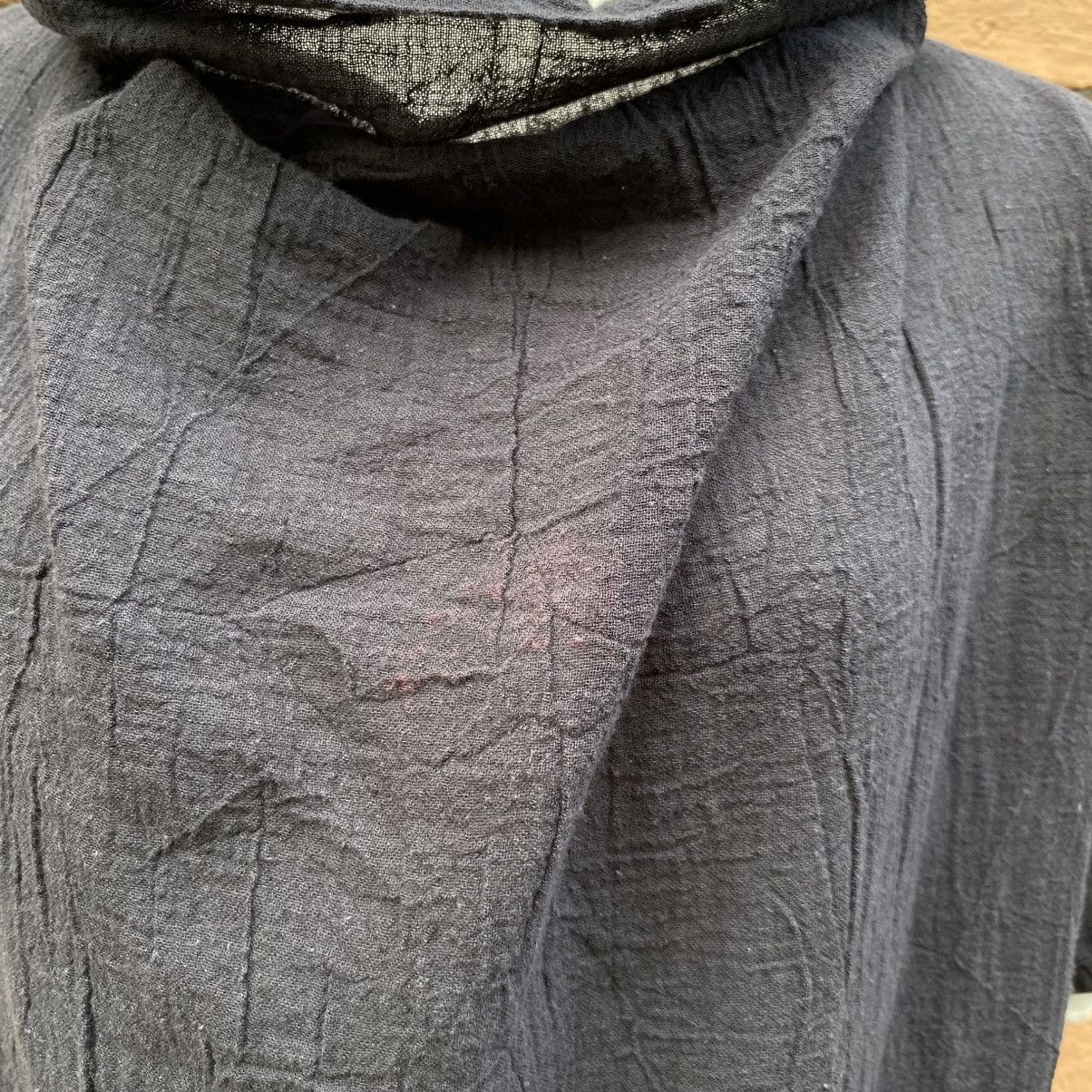 Japanese Brand bx bi eks Black Crinkled Cowl Neck Top Size XS / US 0-2 / IT 36-38 - 9 Thumbnail