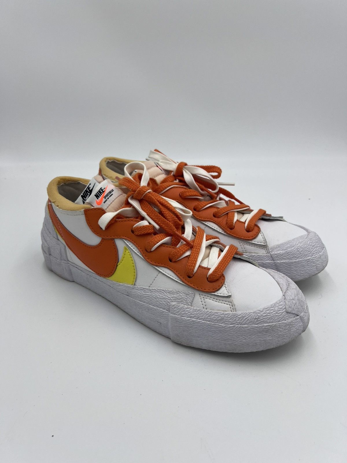 Nike × Sacai Nike Blazer Low Sacai White Magma Orange Size US 10 / EU 43 - 1 Thumbnail