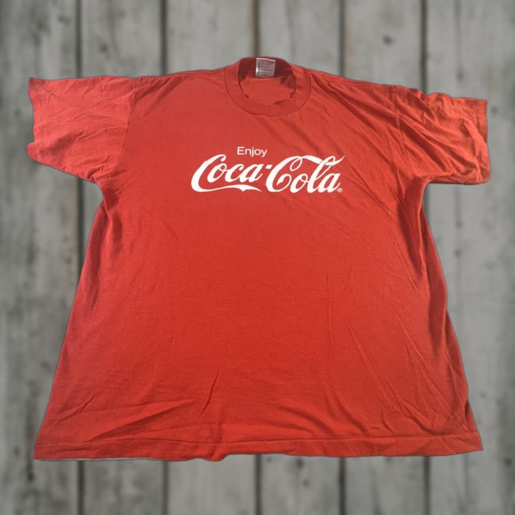 Vintage VINTAGE Coca-Cola Shirt Mens XL Oneita Made USA Power 50 Soft Tee 90s Soda Ad Red Graphic Tee Mens XL Coca-Cola Shirt Size US XL / EU 56 / 4 - 1 Thumbnail