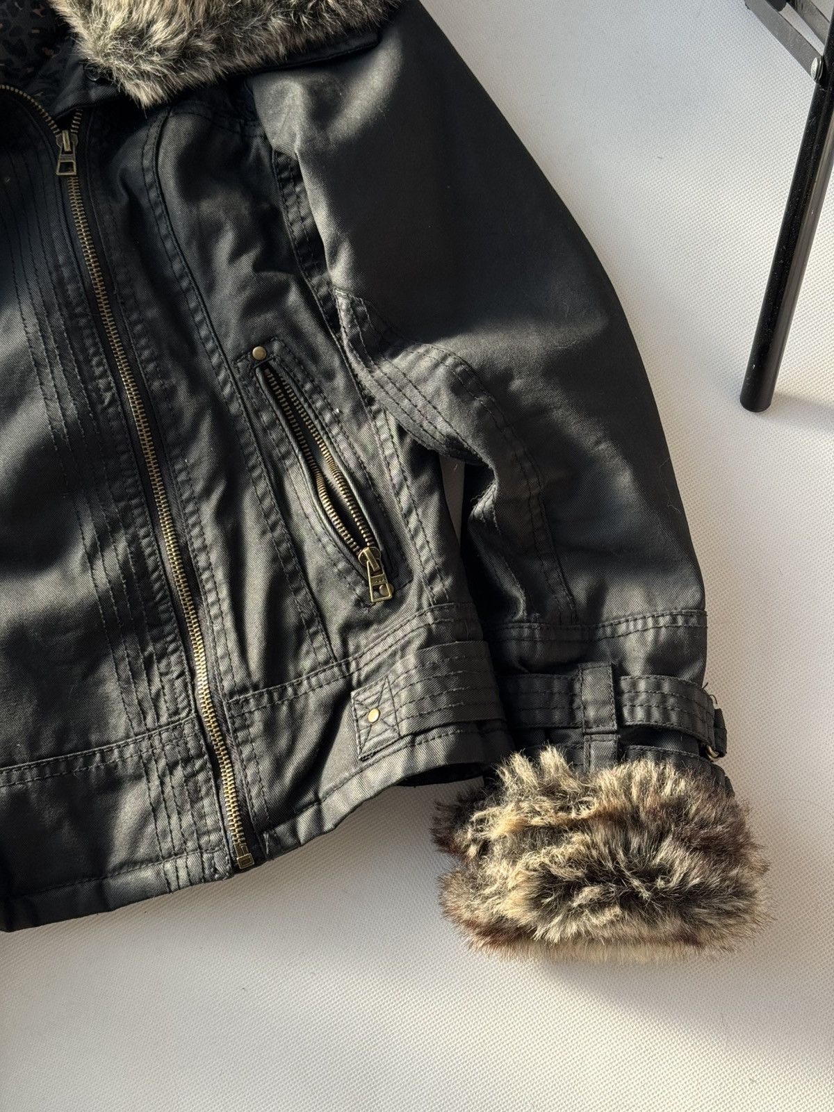 Japanese Brand Vintage Y2K Motorcycle Fur Collar Avantgarde Jacket Size US M / EU 48-50 / 2 - 7 Thumbnail