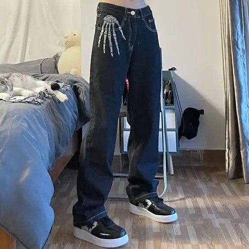 Jean Track Straight Leg Baggy Jeans Size US 32 / EU 48 - 2 Thumbnail