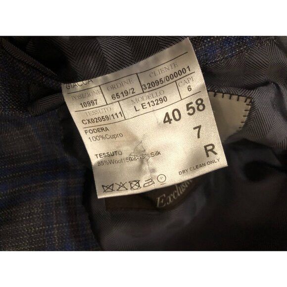Canali Canali men's 85%wool 15%silk sport coat blazer EU58/US48 Size 48R - 9 Thumbnail