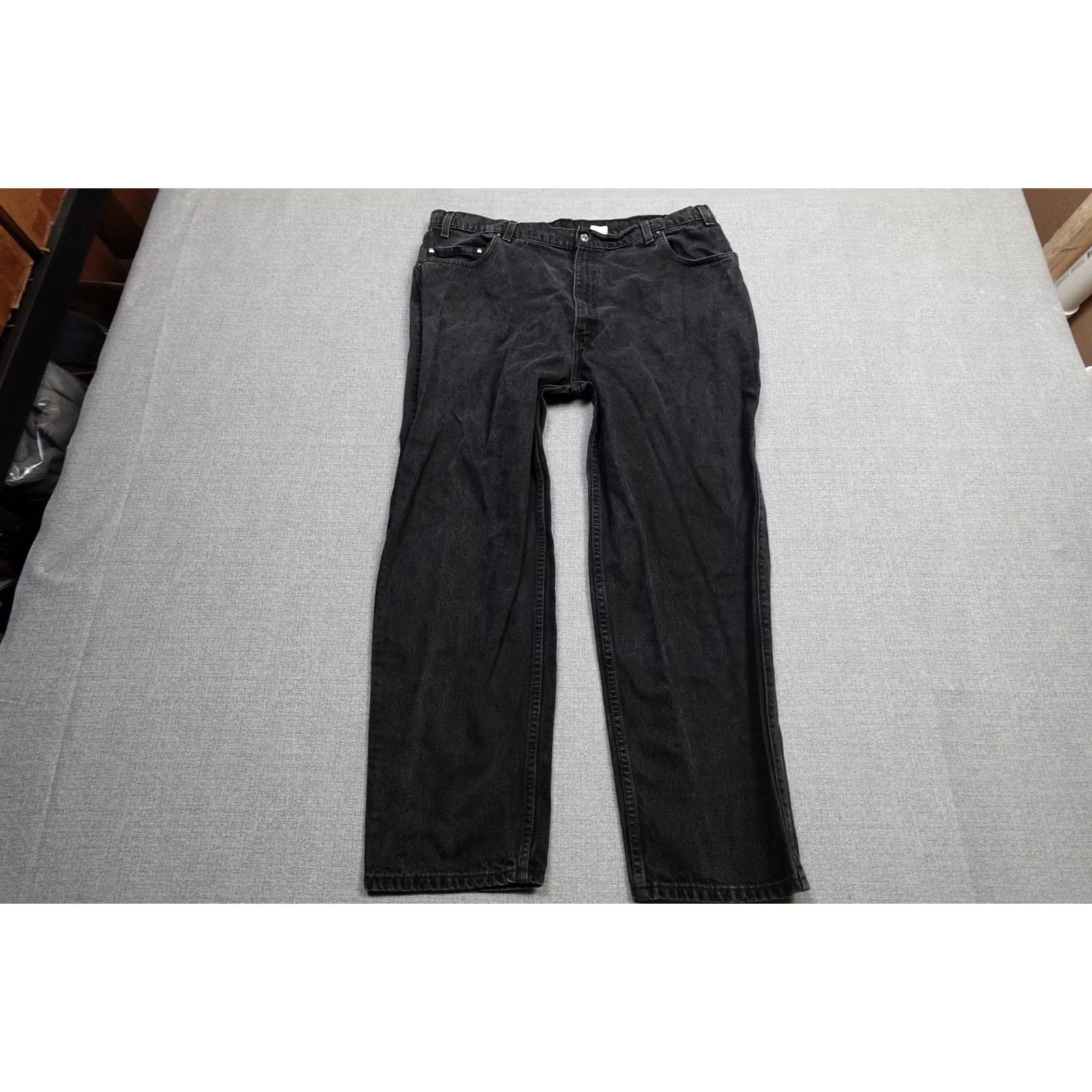Levi's VINTAGE Levi's 545 Jeans Mens 38x30 Black Loose Fit Straight Leg Denim Pants Jeans Mens 38 30 Denims 545 Loose 90s Theme Classic Zipper YKK Patch Size US 38 / EU 54 - 3 Thumbnail