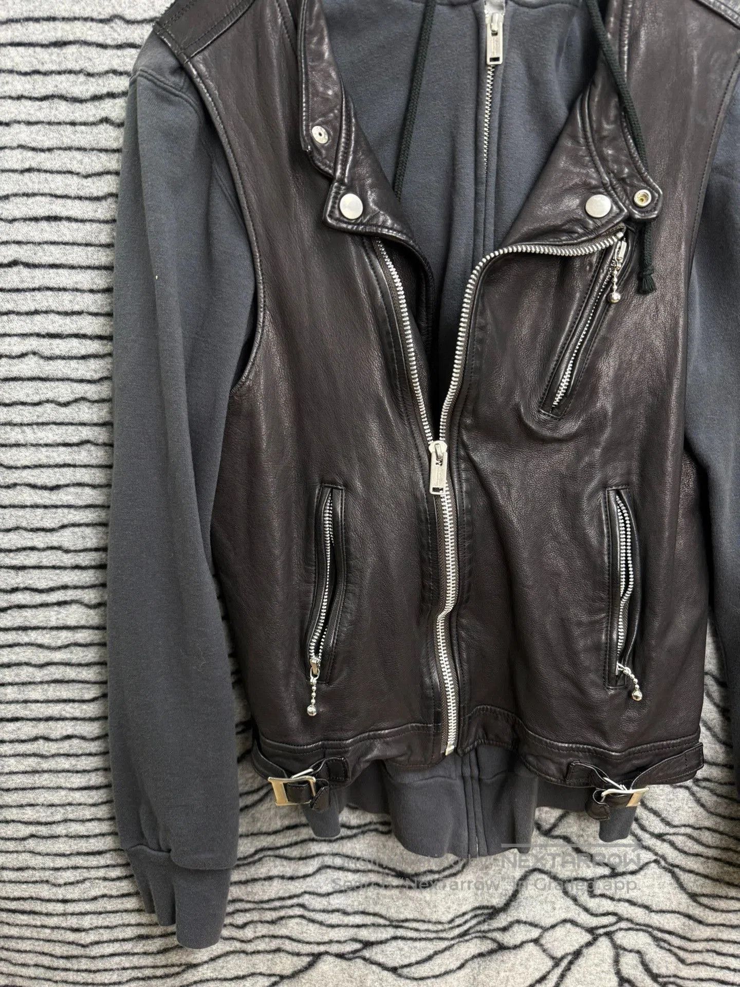 Takahiromiyashita The Soloist. UNDERCOVER Paneled Leather Distressed Jacket. Size US M / EU 48-50 / 2 - 3 Thumbnail