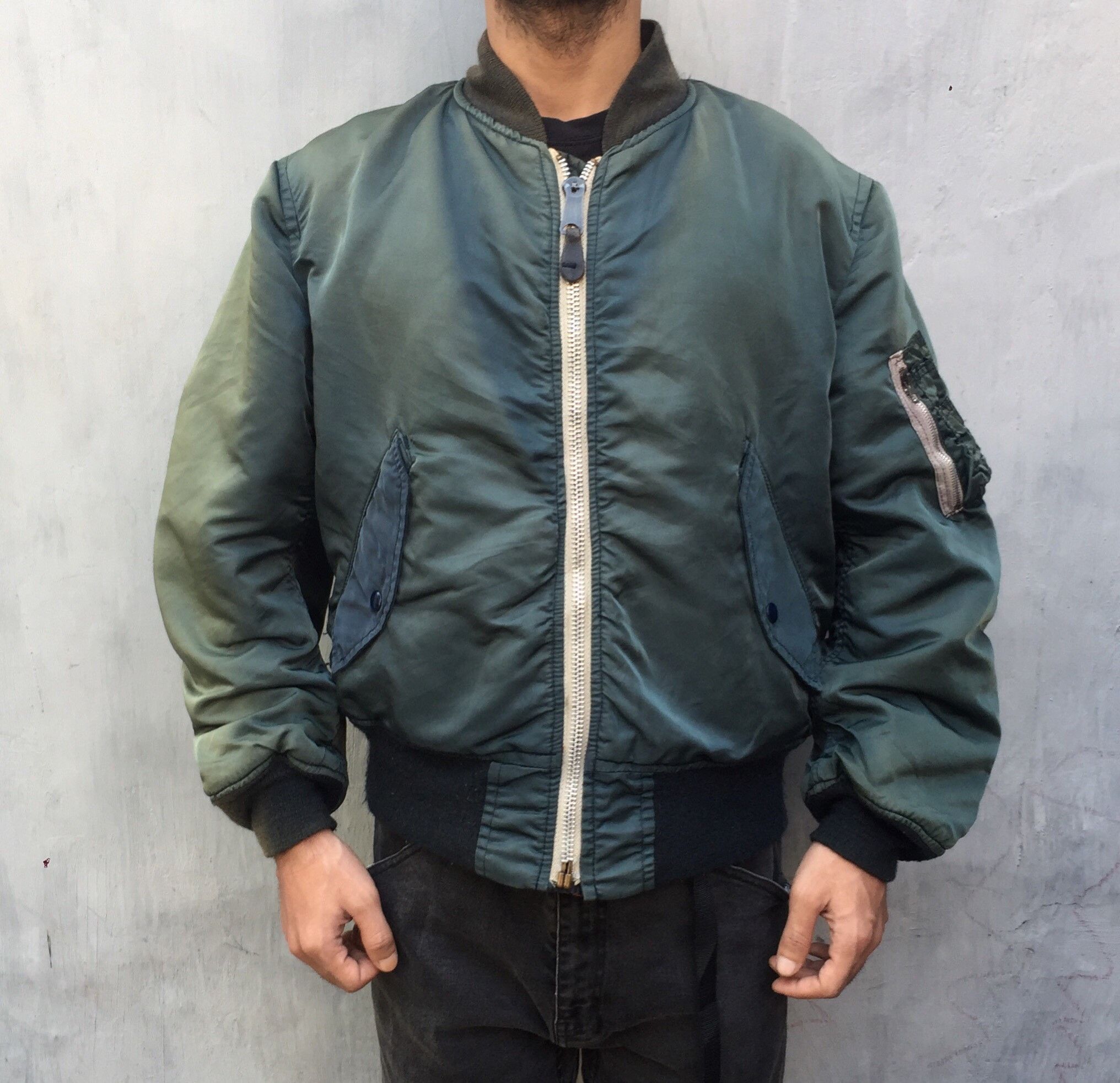 80s〜90s B-15D short flight jacket Red Tornado Type B-15D Bomber Jacket WWII Air Force Pilot