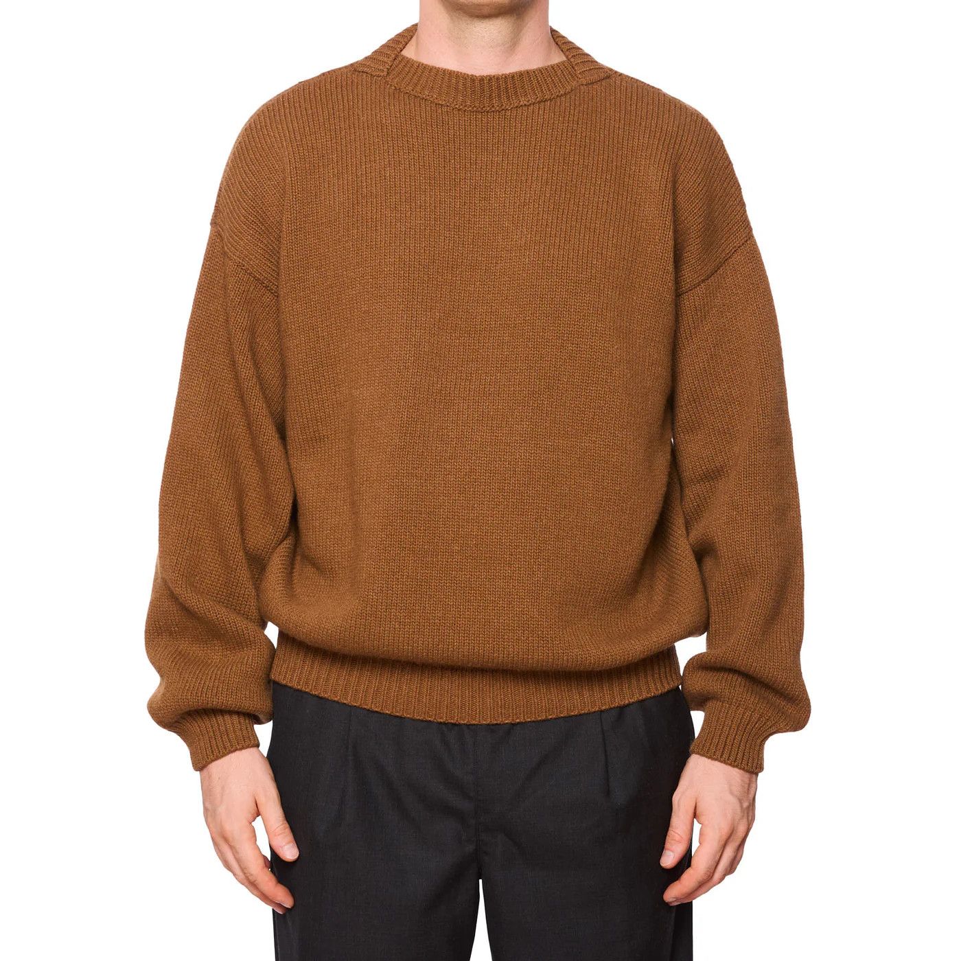 FEAR OF GOD Brown Wool-Cashmere Knit Crewneck Sweater