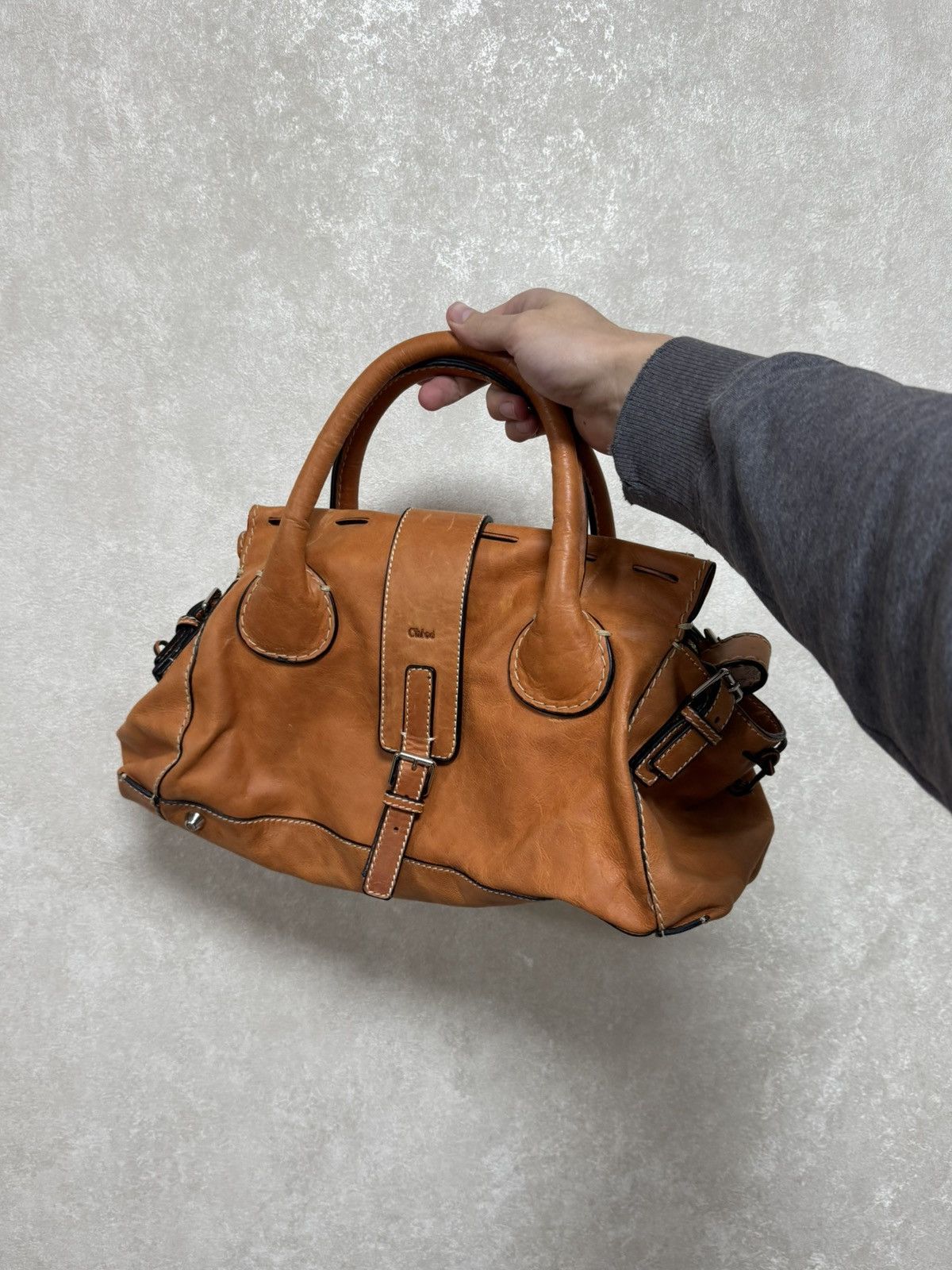 Chloe Chloé Large Edith Satchel Travel Leather Bag Brown Woman’s Size ONE SIZE - 4 Thumbnail
