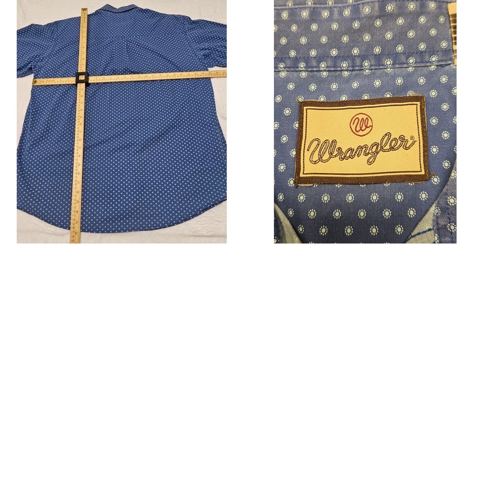Wrangler Wrangler Short Sleeve Button-Up Shirt Men’s XL Blue Polka Dot Regular Fit Size US XL / EU 56 / 4 - 8 Thumbnail