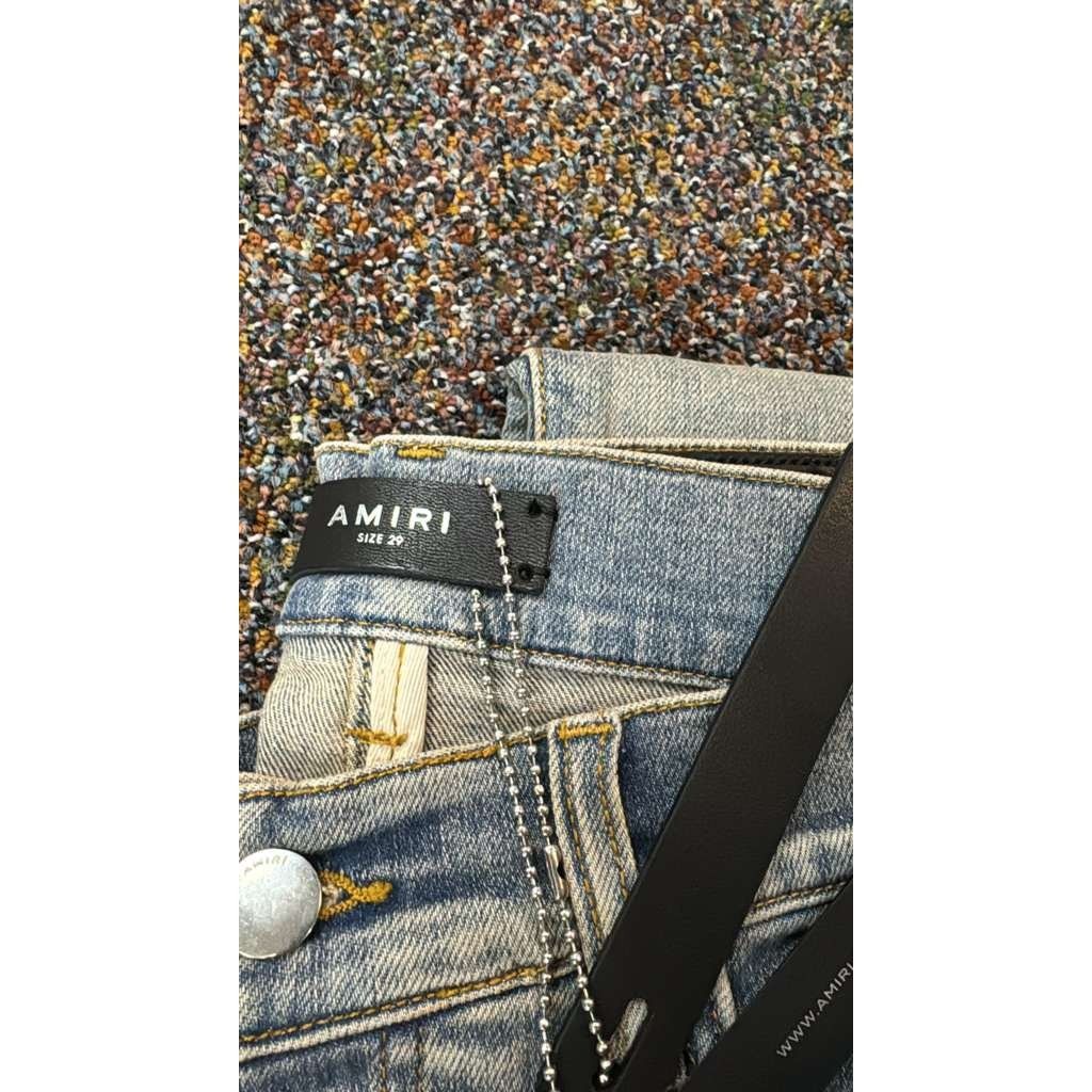 Amiri o1rshd1 Suede MX1 Jean Denim Jeans in Antique Indigo Size US 29 - 18 Thumbnail