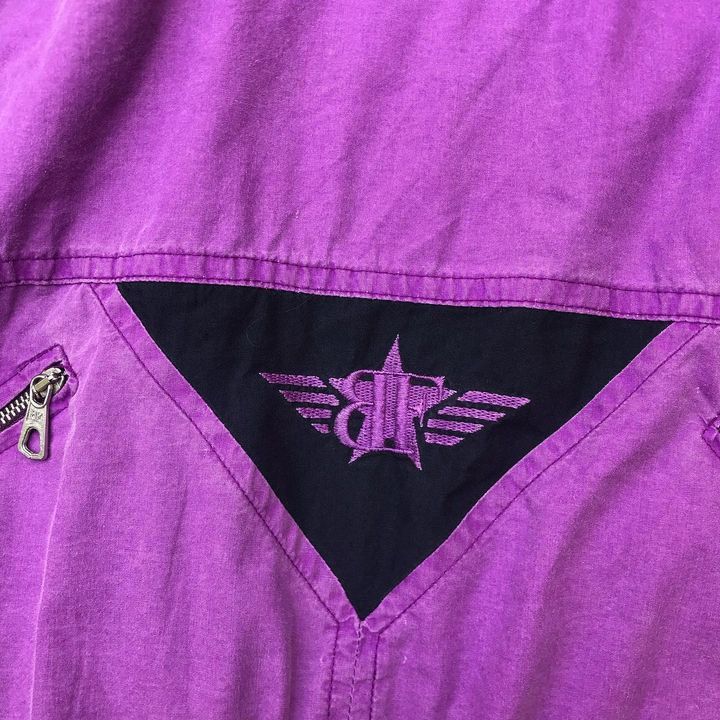 Vintage Vintage 90s Belfe zip windbreaker purple Made in Italy Size US L / EU 52-54 / 3 - 5 Thumbnail