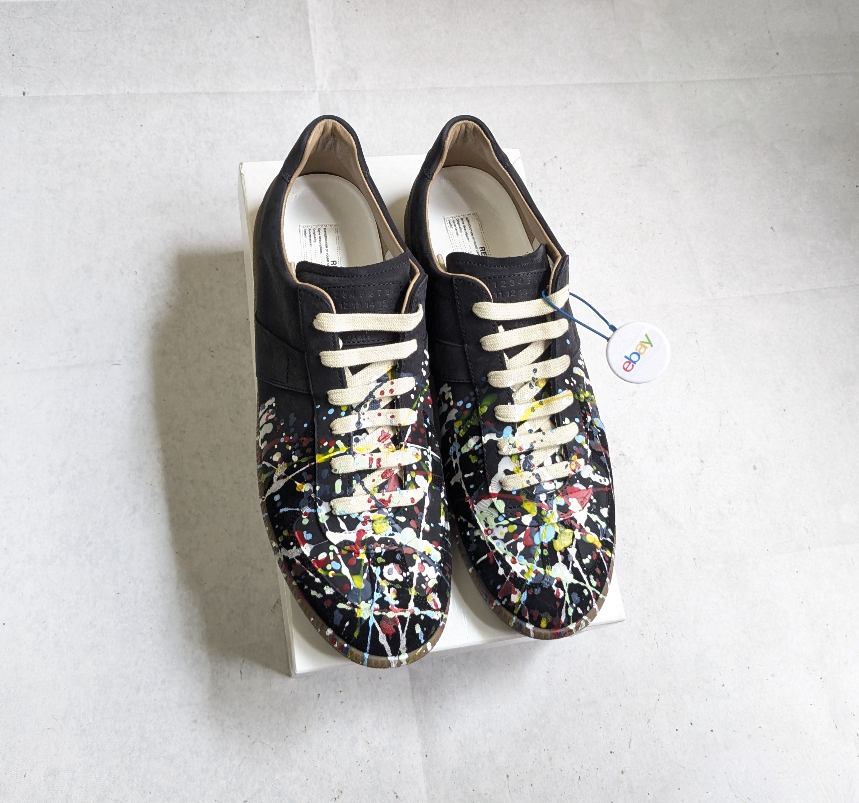 Maison Margiela GAT Replica Paint Splatter 14 47 Black Low
