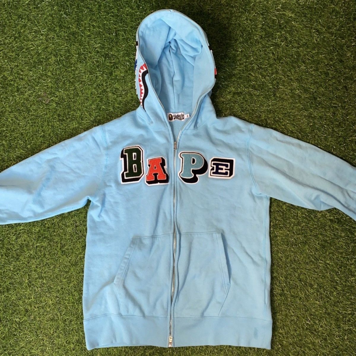 Bape 2022 Bape Multi Fonts Shark full zip hoodie FW21 baby SAX Size US XXL / EU 58 / 5 - 2 Thumbnail
