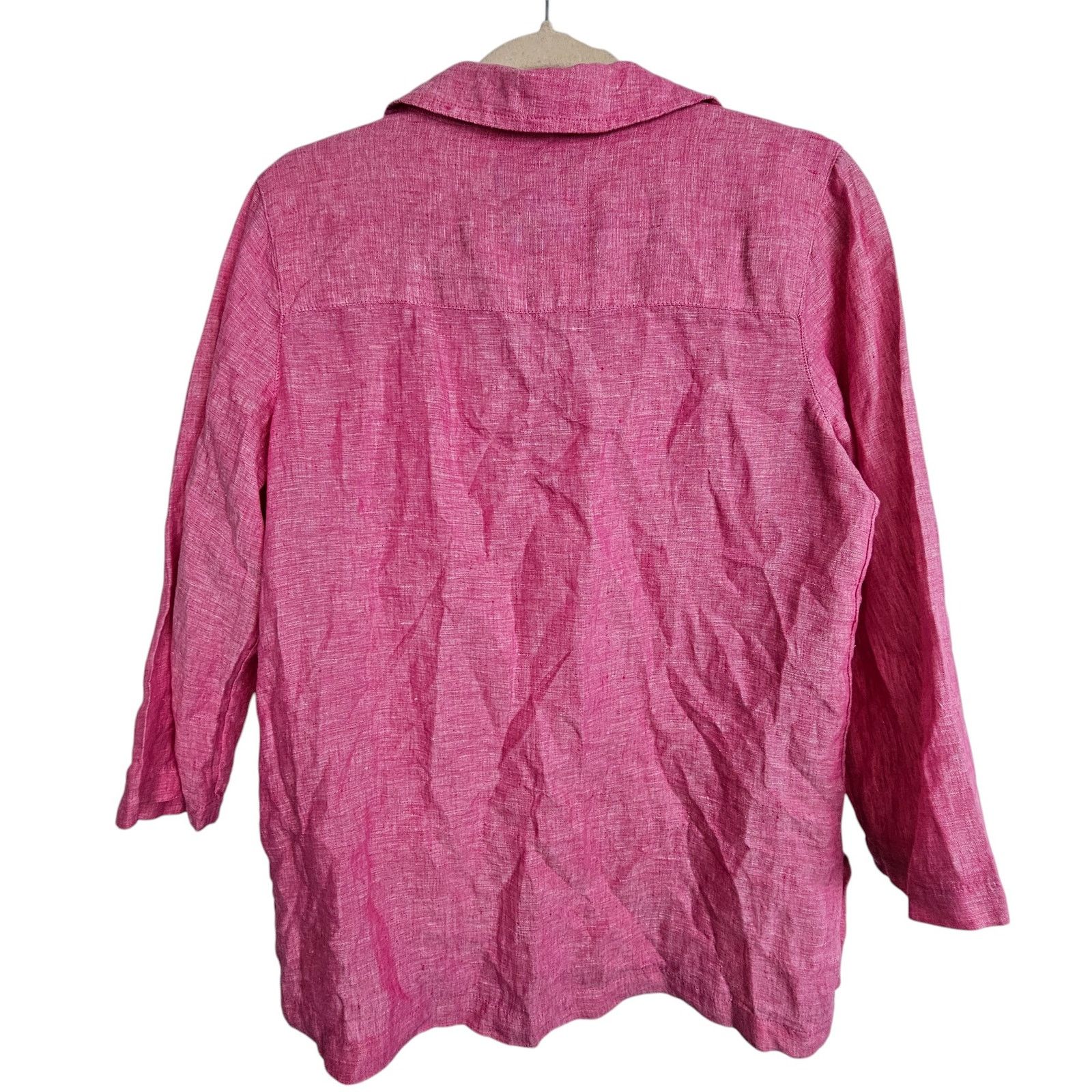 Elie Tahari Tahari Womens Linen Tunic Sz M Lagenlook Resortwear Coastal Size M / US 6-8 / IT 42-44 - 7 Thumbnail