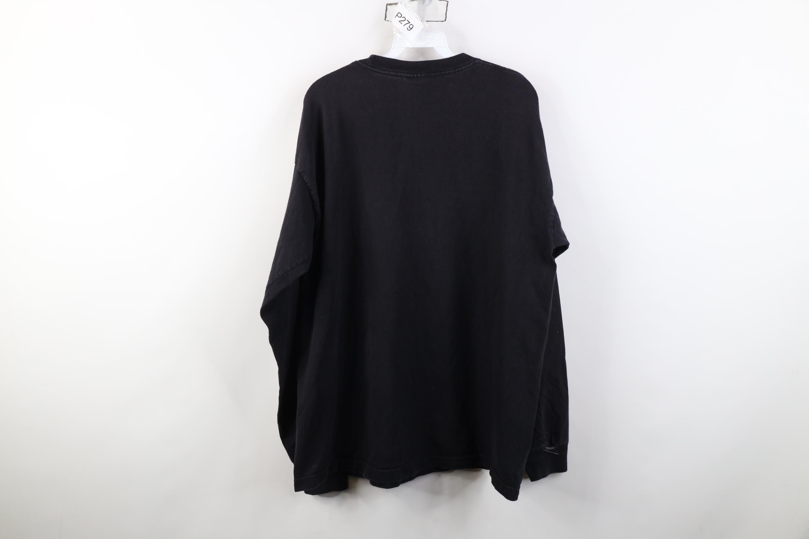 Vintage Vintage 90 Streetwear Cotton Long Sleeve T-Shirt Black USA Size US XL / EU 56 / 4 - 9 Thumbnail
