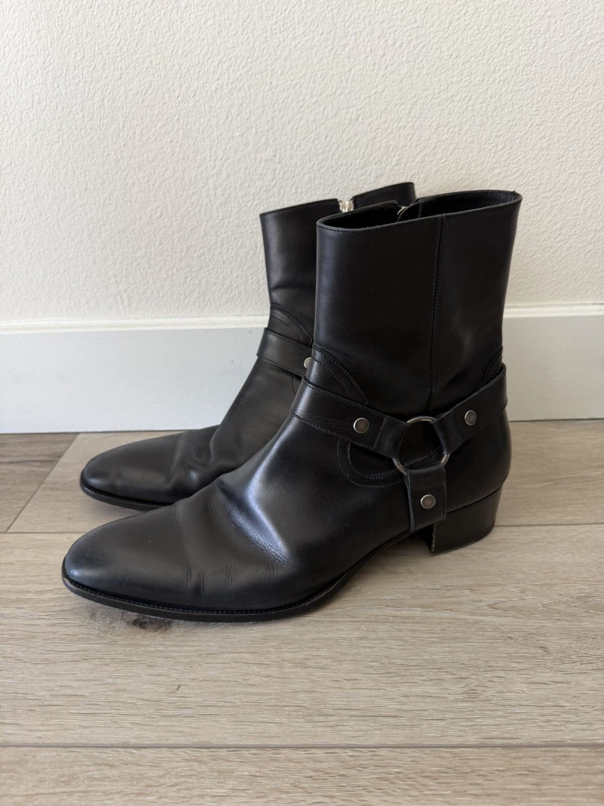 Saint Laurent Paris Leather Harness Wyatt Boots 48 Size US 15 / EU 48 - 3 Thumbnail