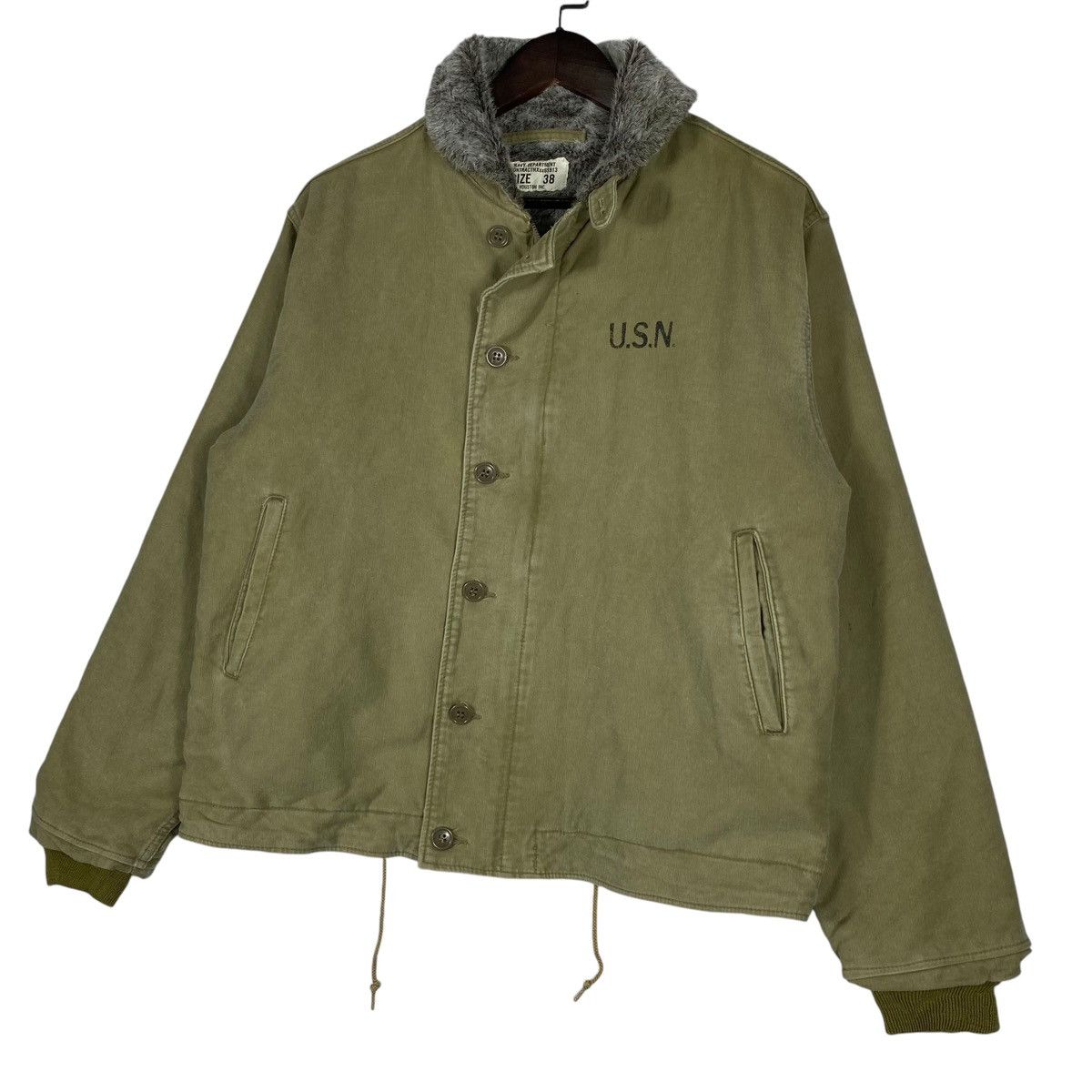 Vintage Vintage USN N-1 Deck Fur Lined Jacket Size US M / EU 48-50 / 2 - 3 Thumbnail