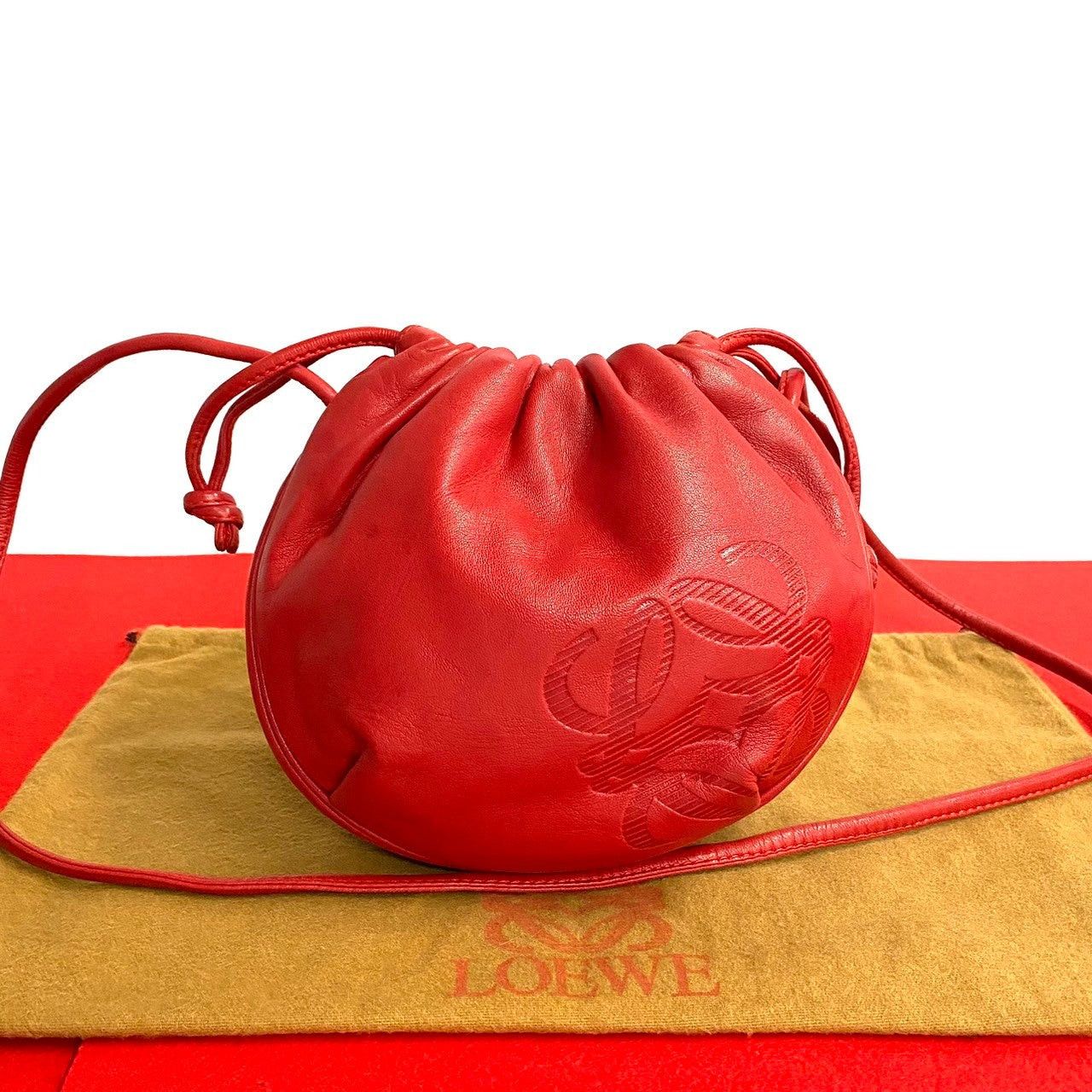 Loewe Loewe Shoulder Bag Red Leather Size ONE SIZE - 1 Thumbnail
