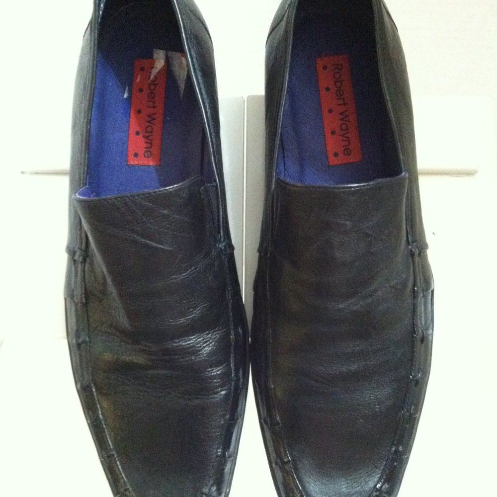 Robert Wayne ROBERT WAYNE MENS LEATHER SLIP-ON DRESS SHOES SIZE: 9.5M Size US 9.5 / EU 42-43 - 1 Thumbnail