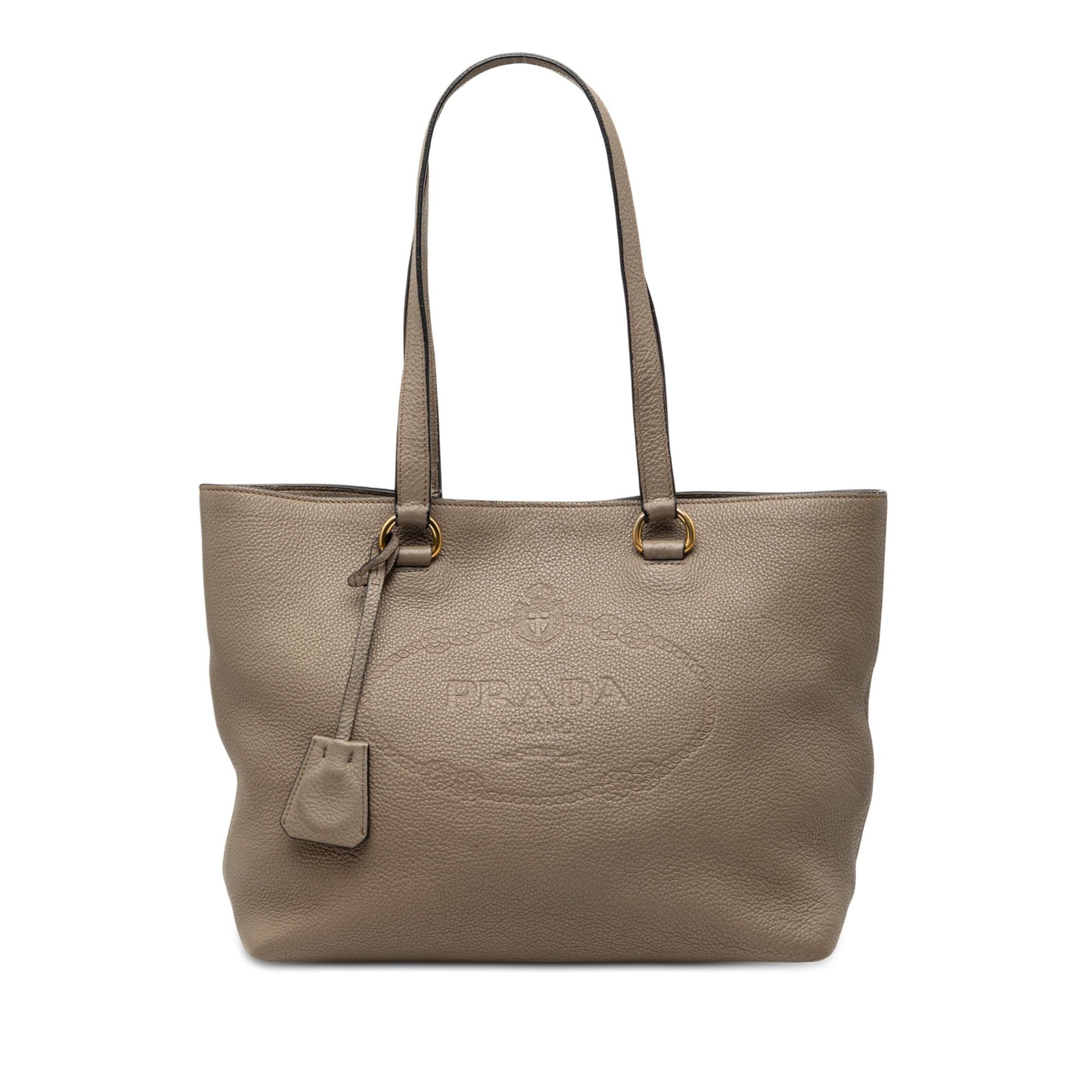 Prada Vitello Daino Canapa Logo Tote Size ONE SIZE - 1 Thumbnail