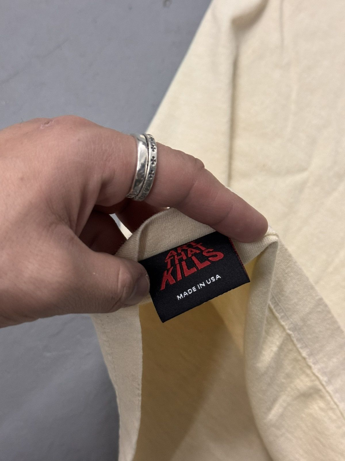 Gallery Dept. Gallery Dept Till Im Dead Tee Cream Size US M / EU 48-50 / 2 - 7 Thumbnail