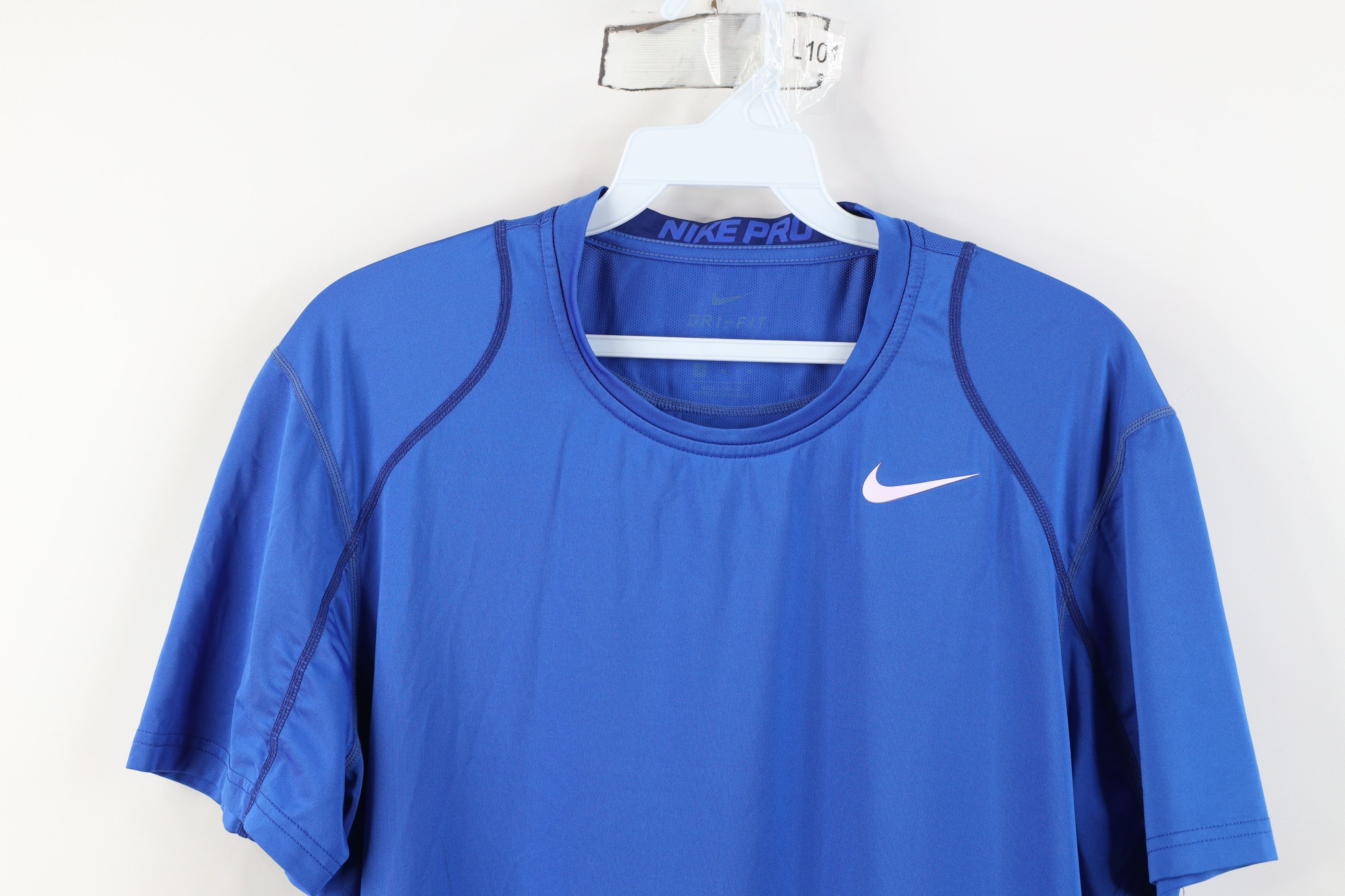 Nike Nike Pro Combat Training Short Sleeve T-Shirt Blue Size US M / EU 48-50 / 2 - 2 Thumbnail
