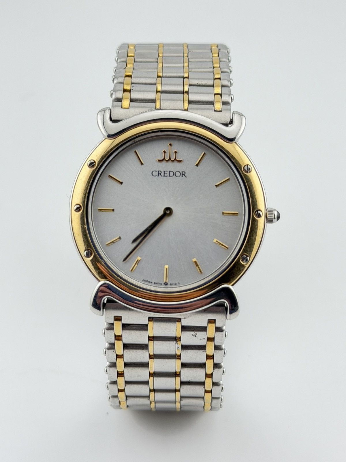Seiko SEIKO 3M22-0A70 Titanium 18K Gold Bezel Dolce Kinetic Watch 