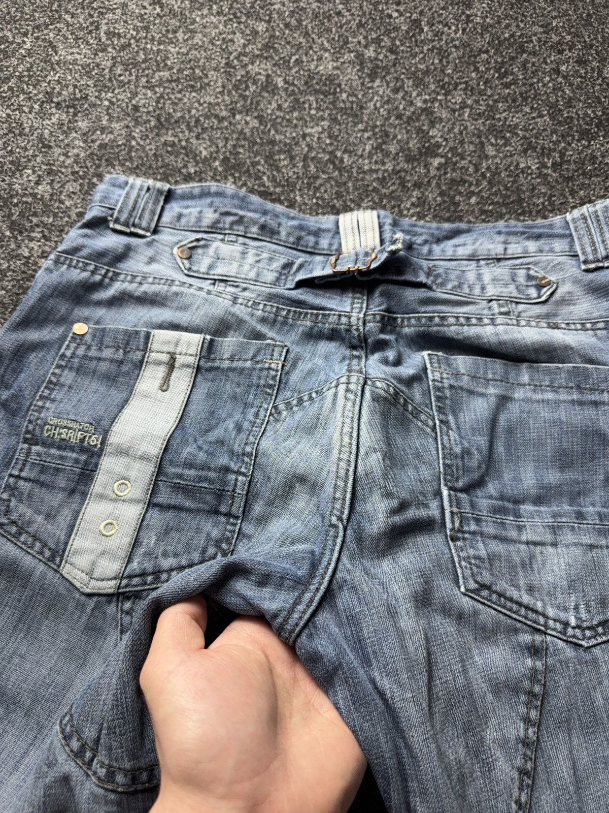 Vintage Y2K Retro Rap Cargo Denim Baggy Distressed Streetwear Size US 36 / EU 52 - 19 Thumbnail