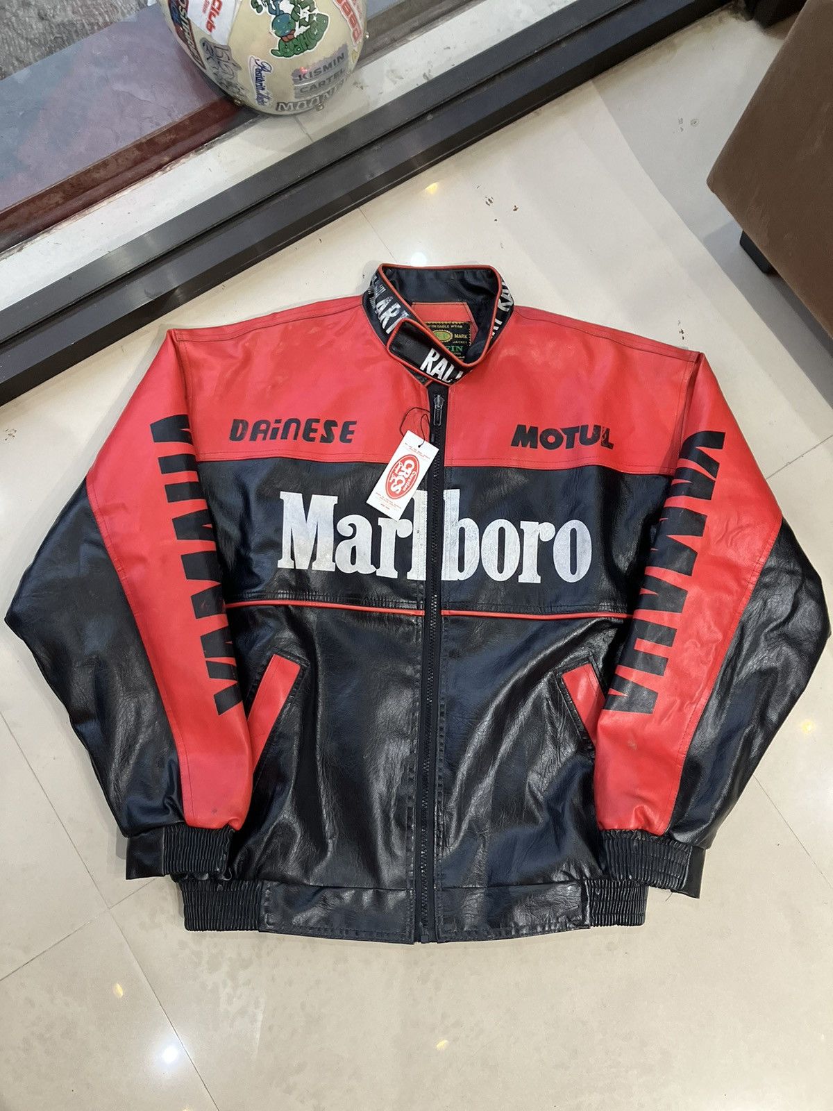 Leather Jacket × Marlboro × Yamaha Vintage Yamaha Motul and Marlboro Team  Leather Jacket | Grailed